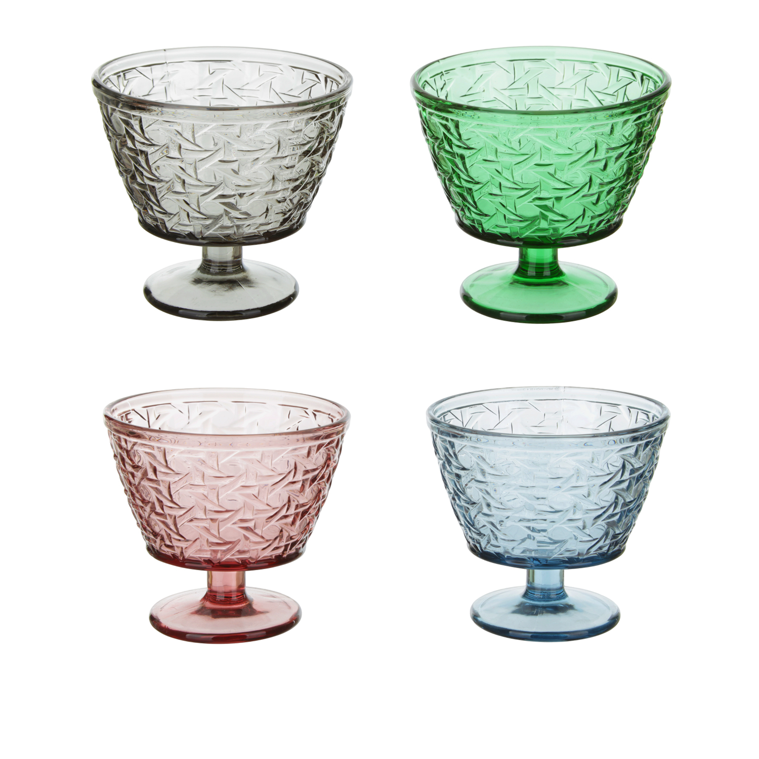 Set 4 coppette gelato colorate in vetro 355 ml Tahiti