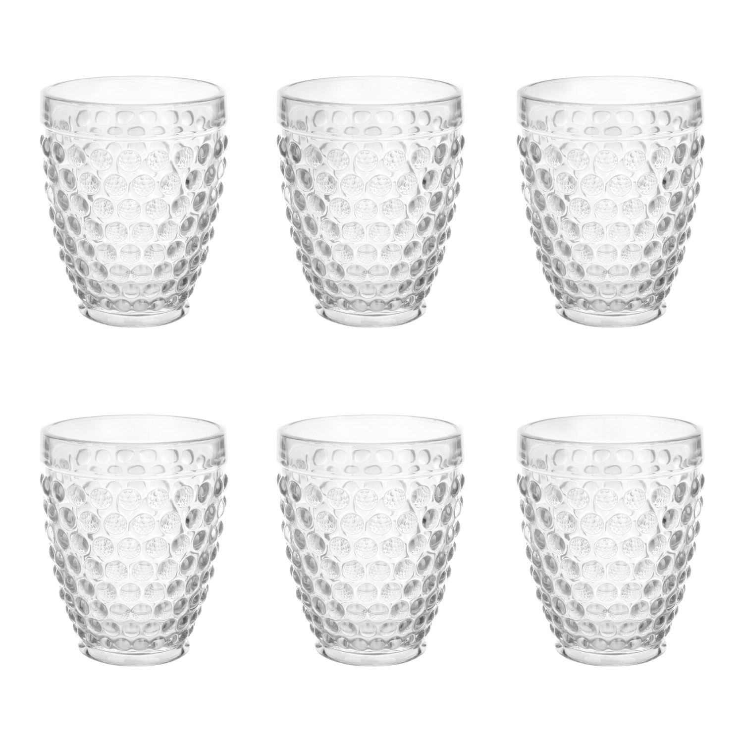 Servizio 6 bicchieri acqua trasparenti Blossom