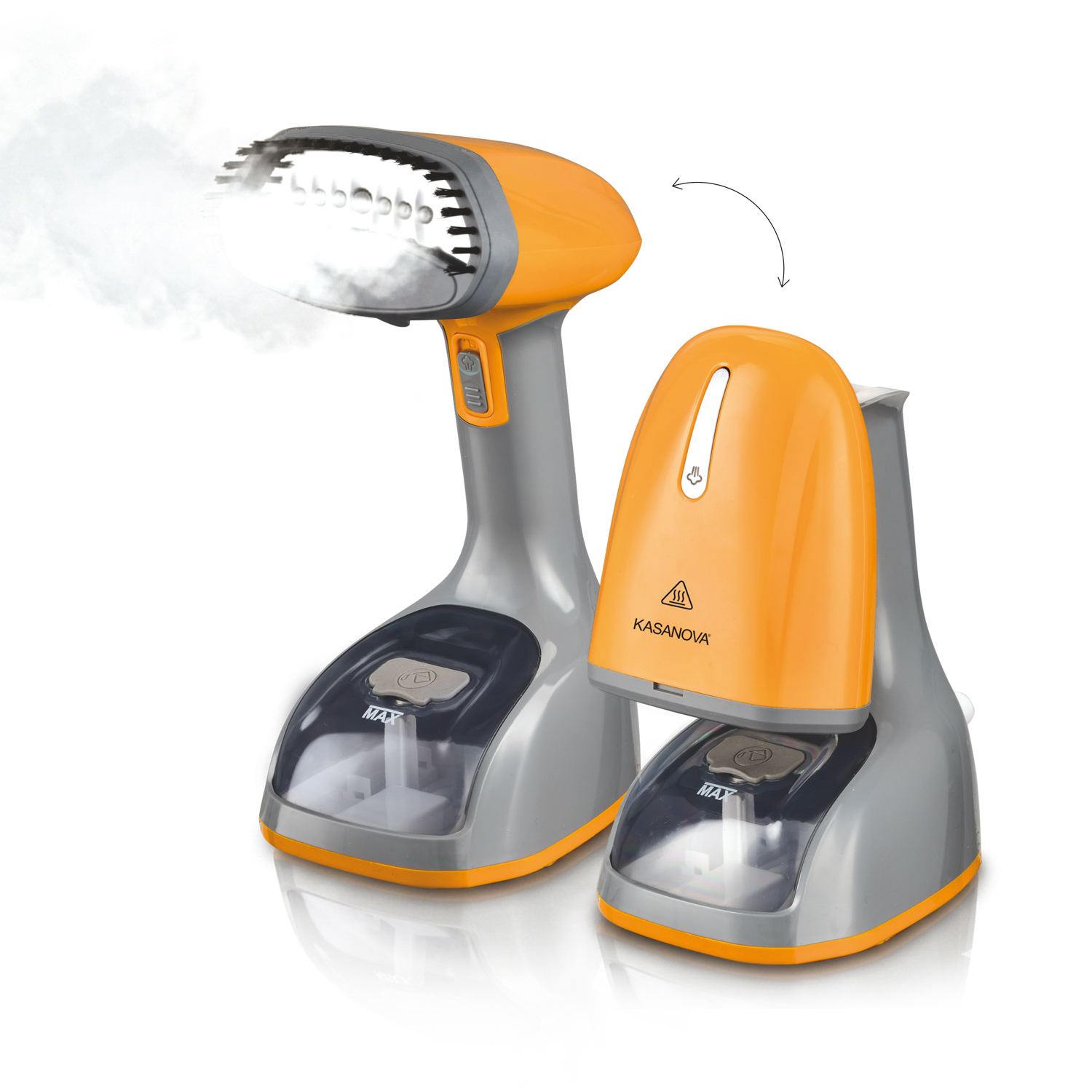 Ferro da stiro verticale pieghevole 1500 W arancione