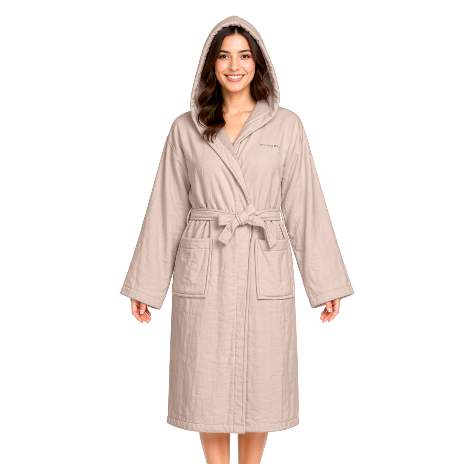 Accappatoio cotone L/XL Quotes tortora