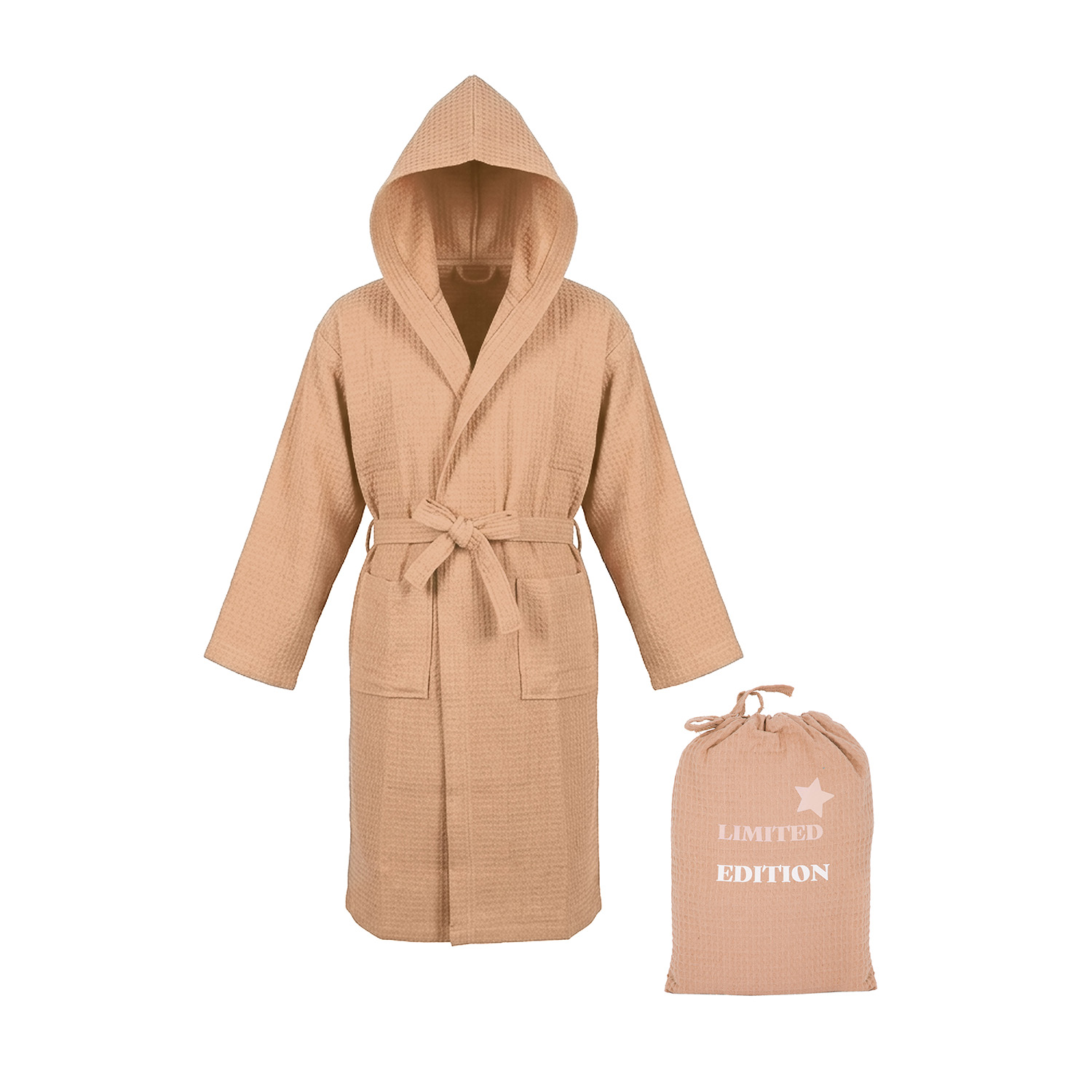 Accappatoio nido d'ape L/XL beige Limited Edition