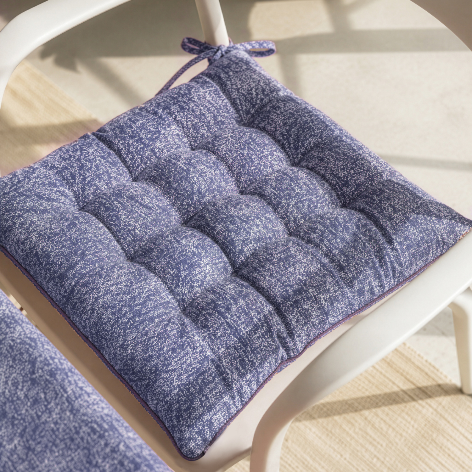 Cuscino sedia 40x40 cm Chambray blu
