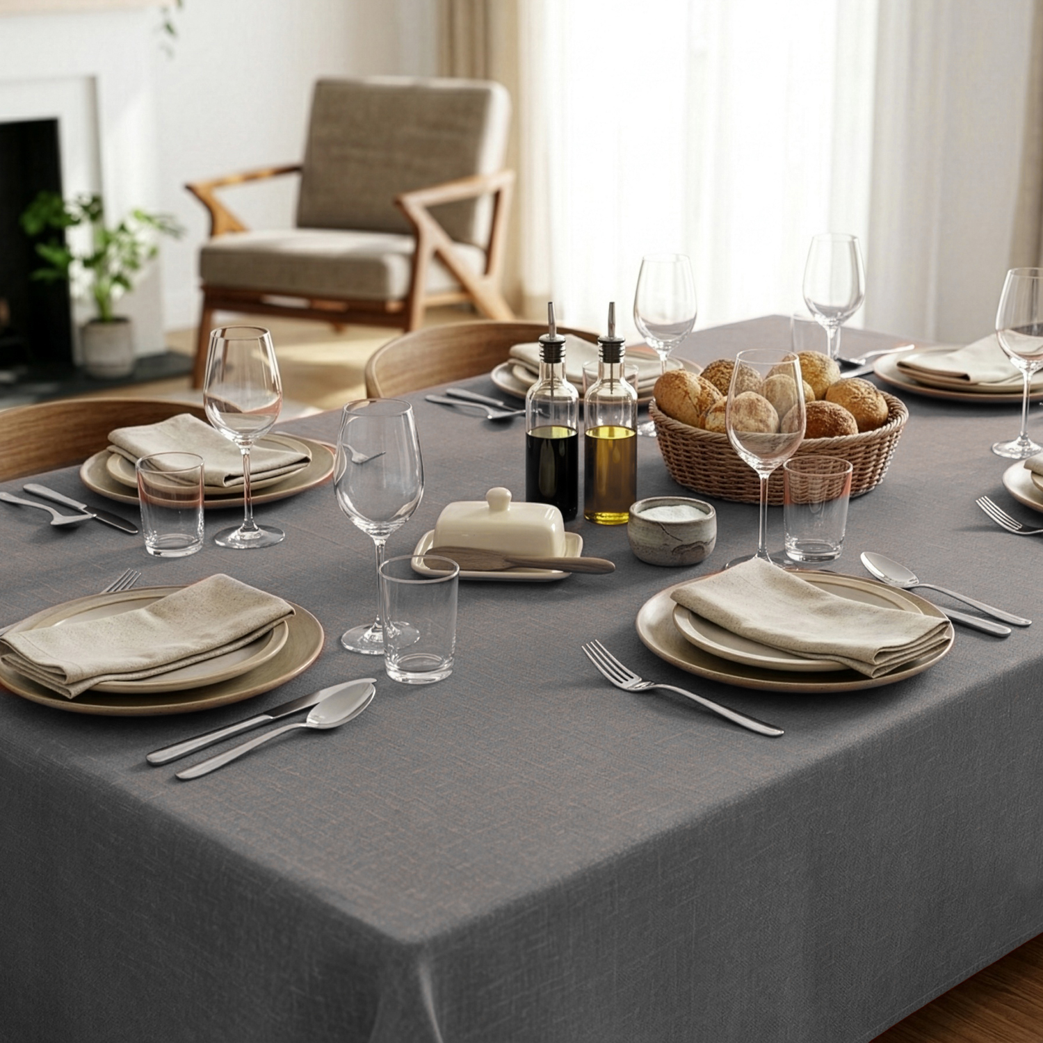 Tovaglia 140x180 cm Loneta grigio