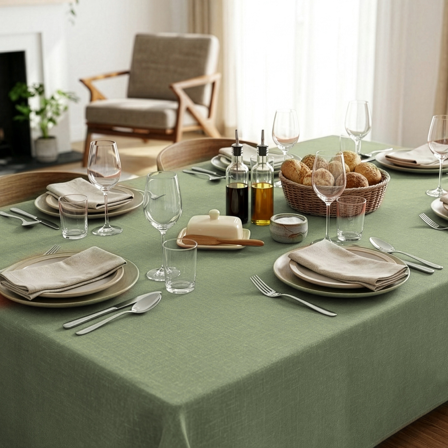 Tovaglia 140x180 cm Loneta verde
