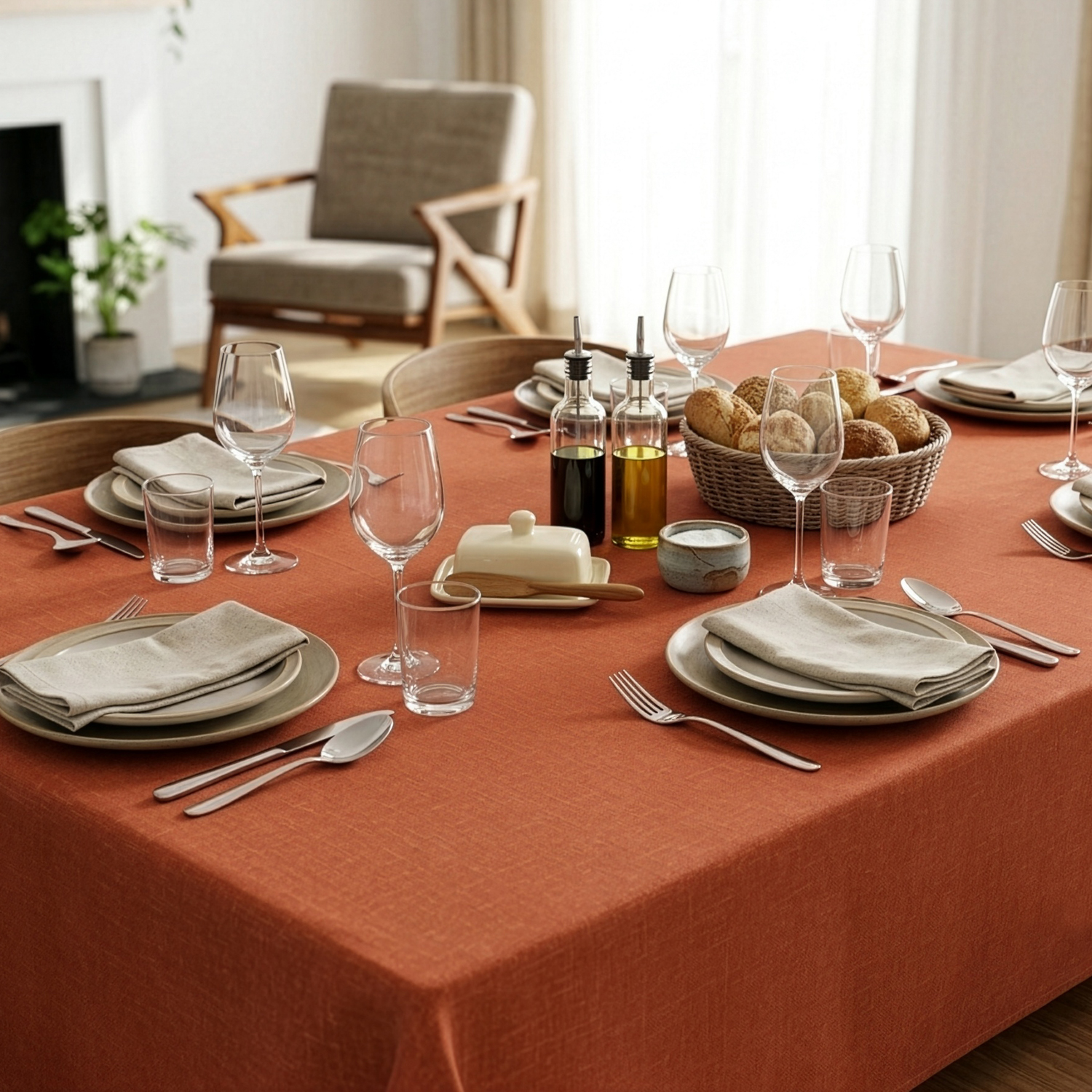 Tovaglia 140x180 cm Loneta rosso
