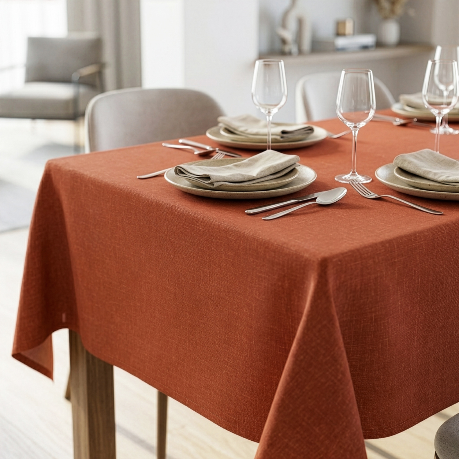 Tovaglia 140x230 cm Loneta rosso