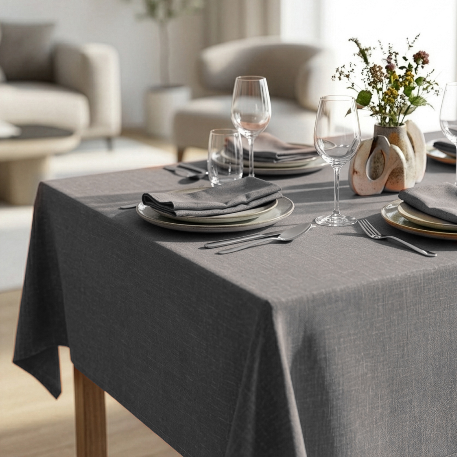 Tovaglia 140x300 cm Loneta grigio