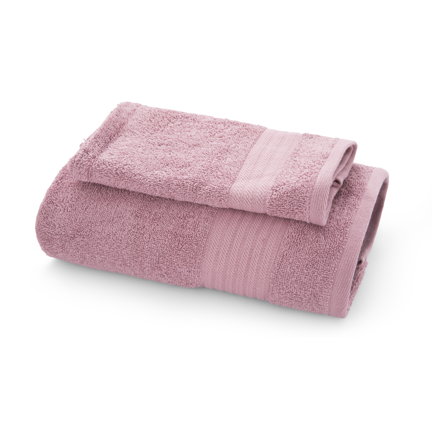 Coppia asciugamani viso e ospite spugna rosa