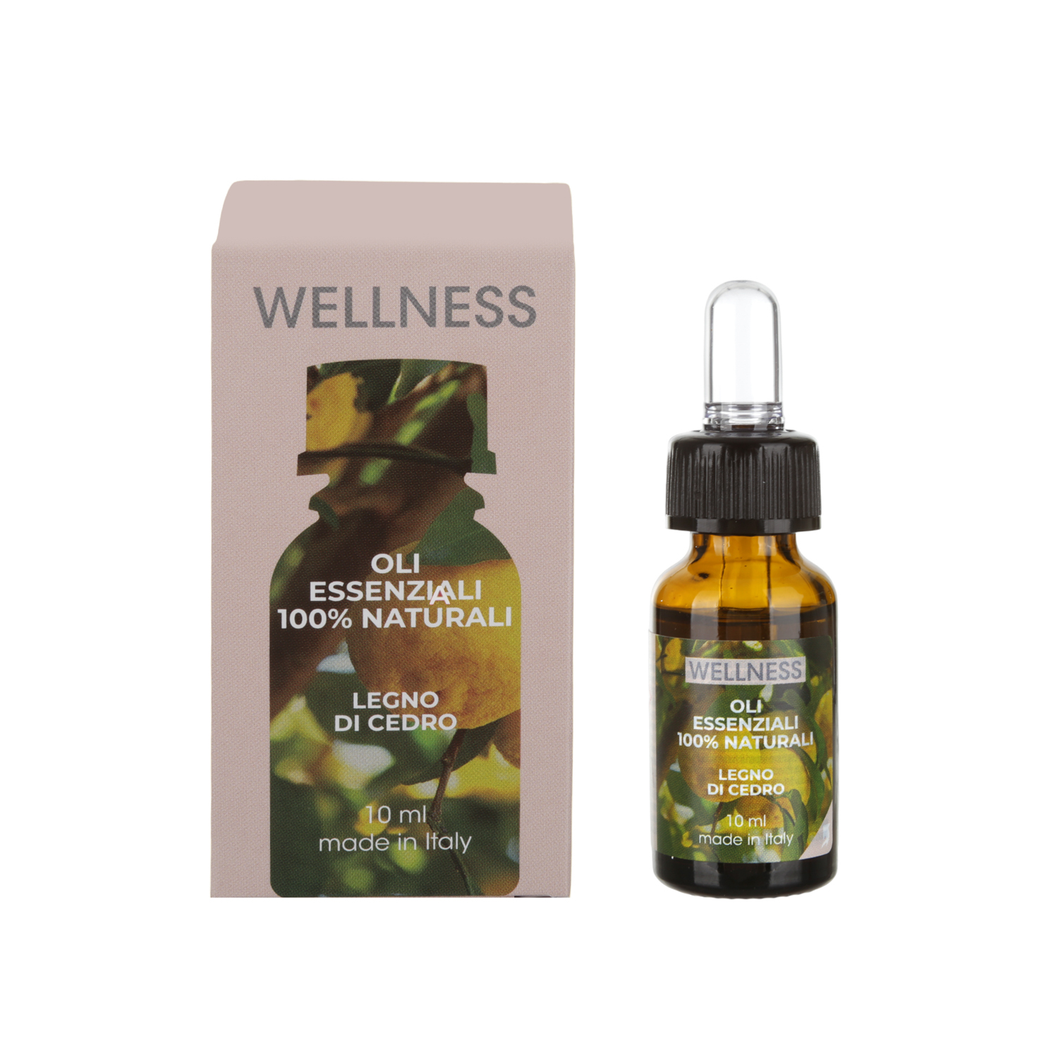 Olio essenziale Legno Cedro Bergamotto con contagocce 10 ml