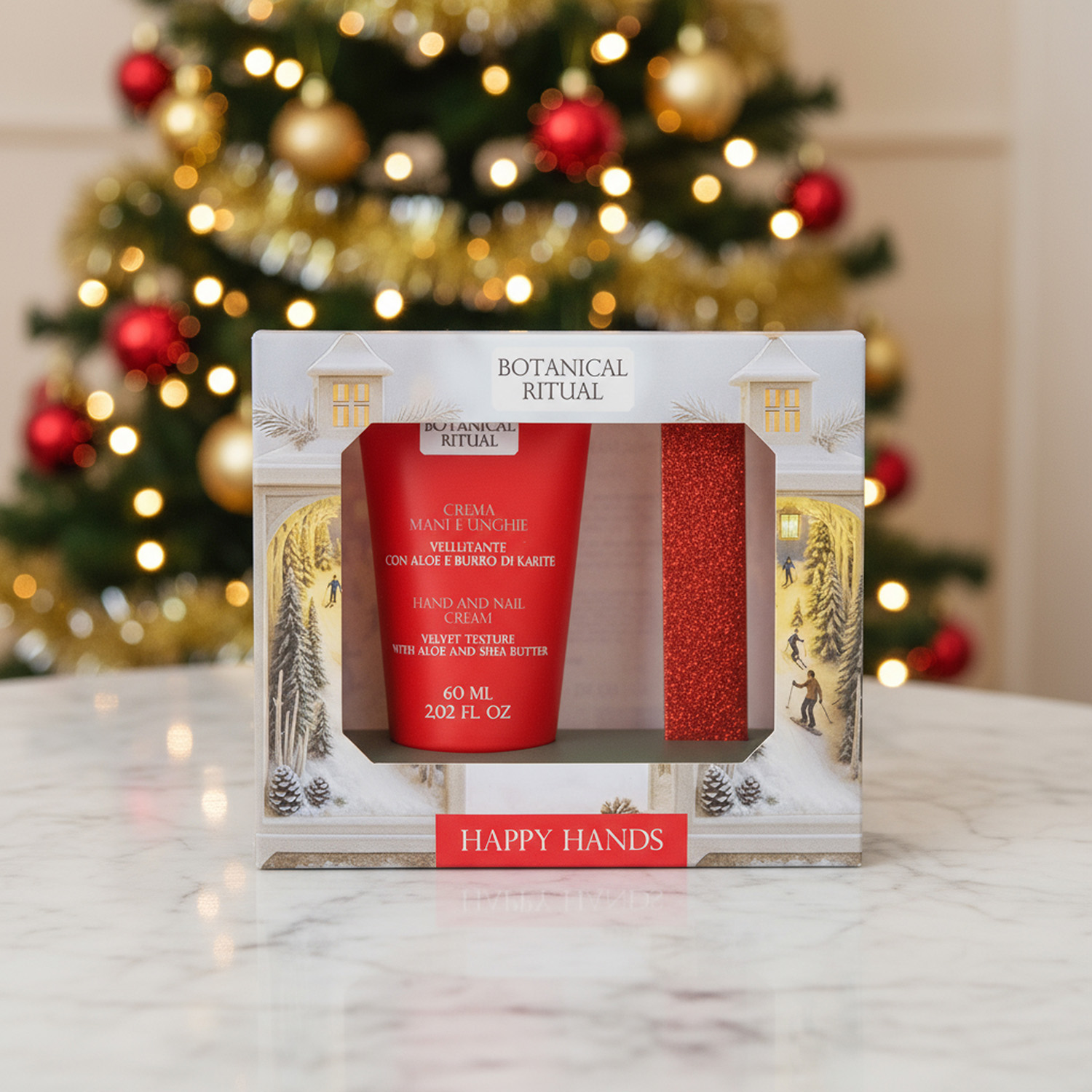 Set crema e limetta cofanetto regalo lanterna Botanical Ritual