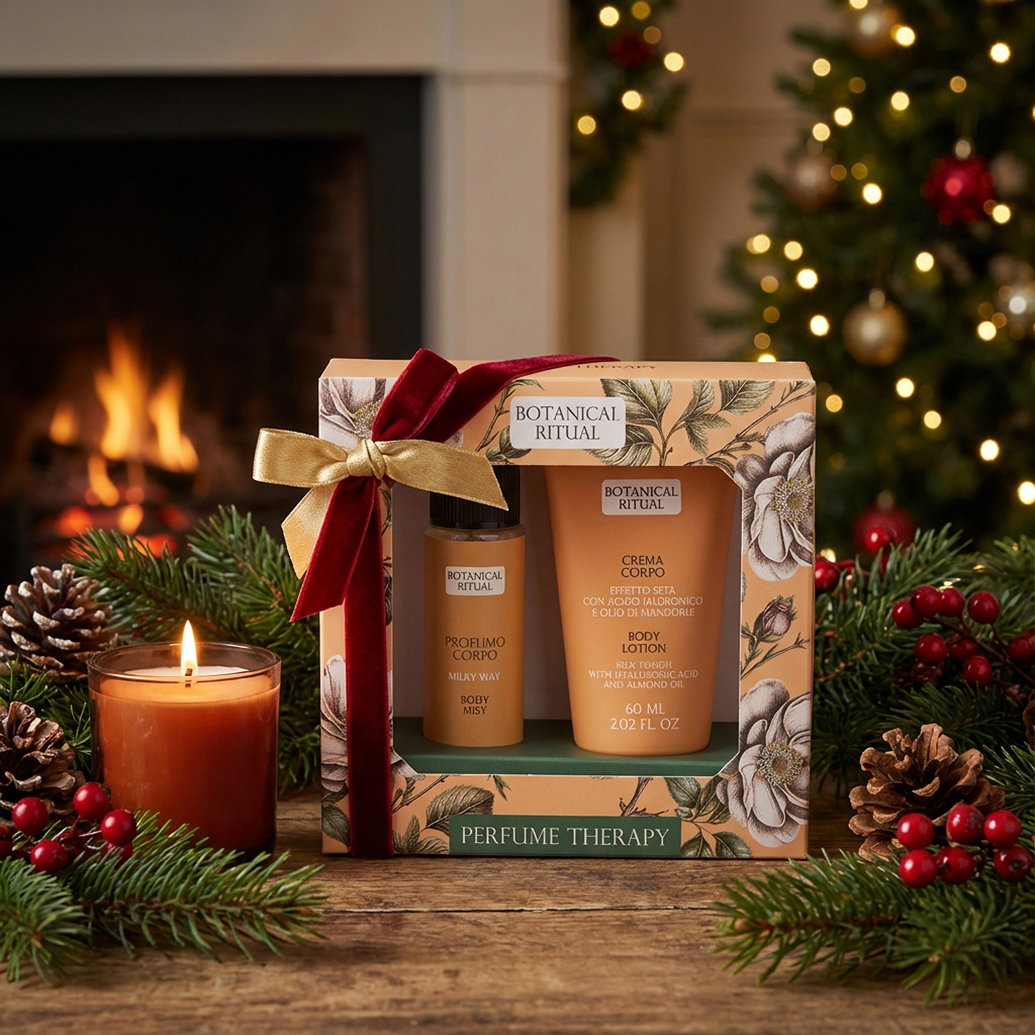 Set regalo crema e profumo corpo fiori Botanical Ritual