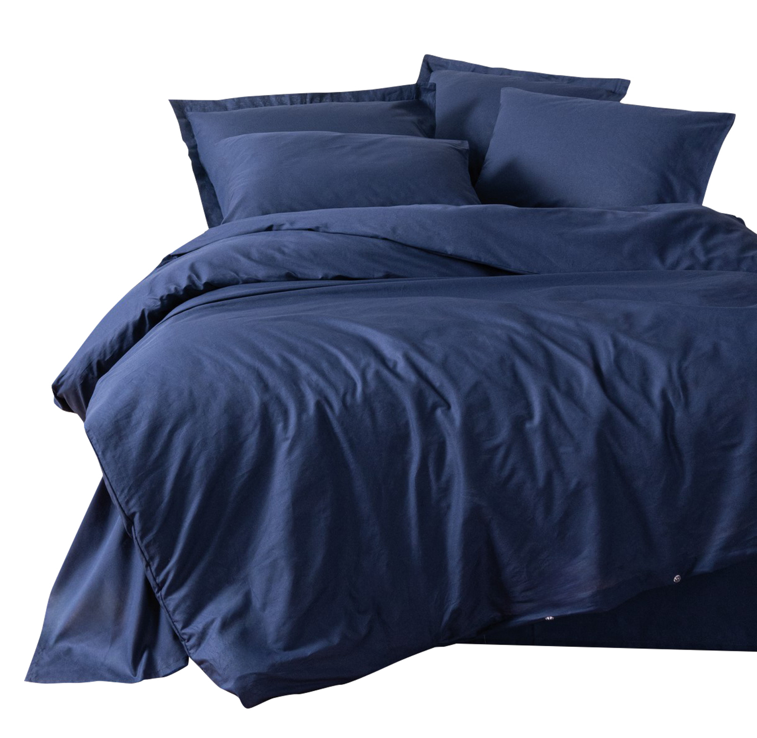 Parure copripiumino matrimoniale blu Plain