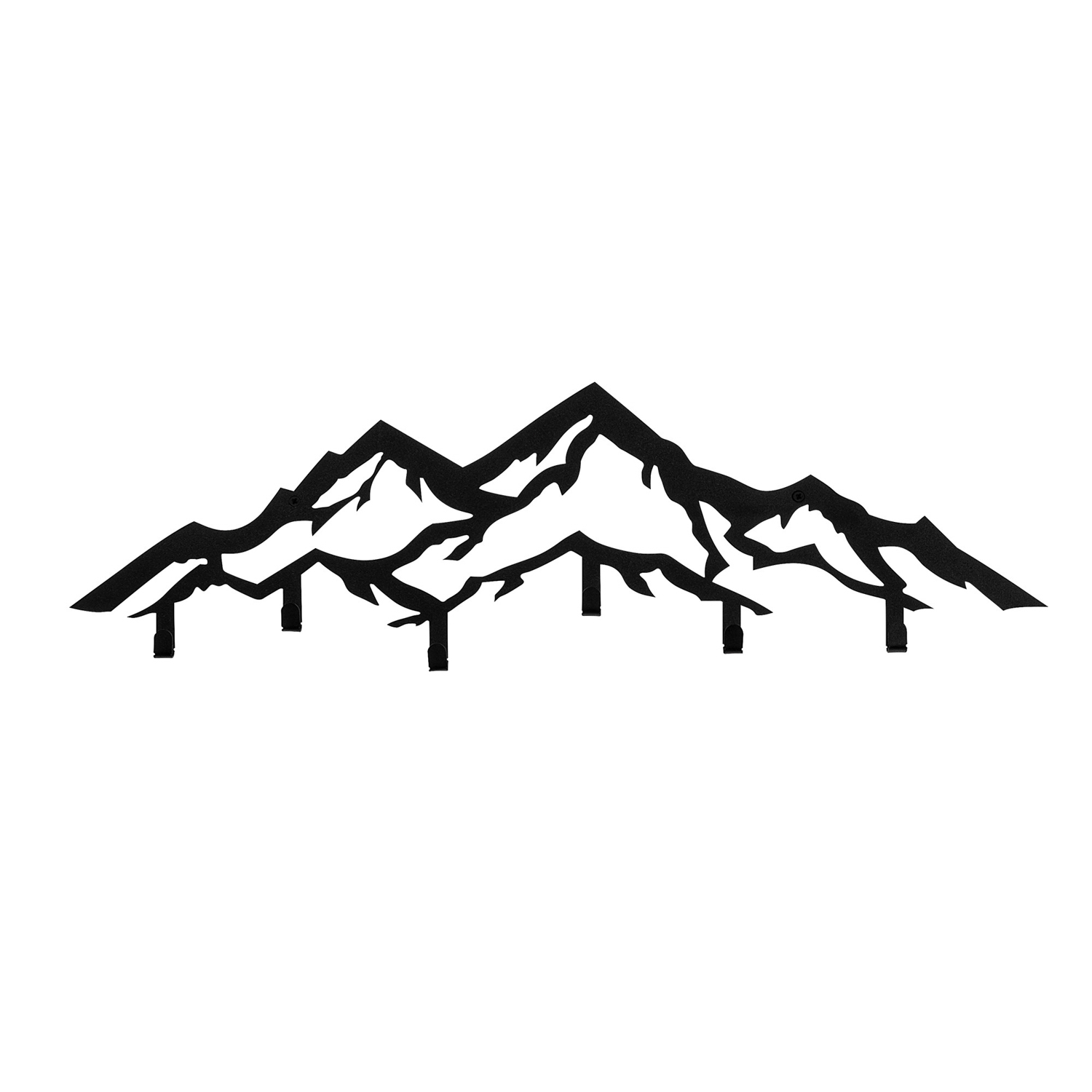 Appendiabiti da parete montagna 80x25 cm nero