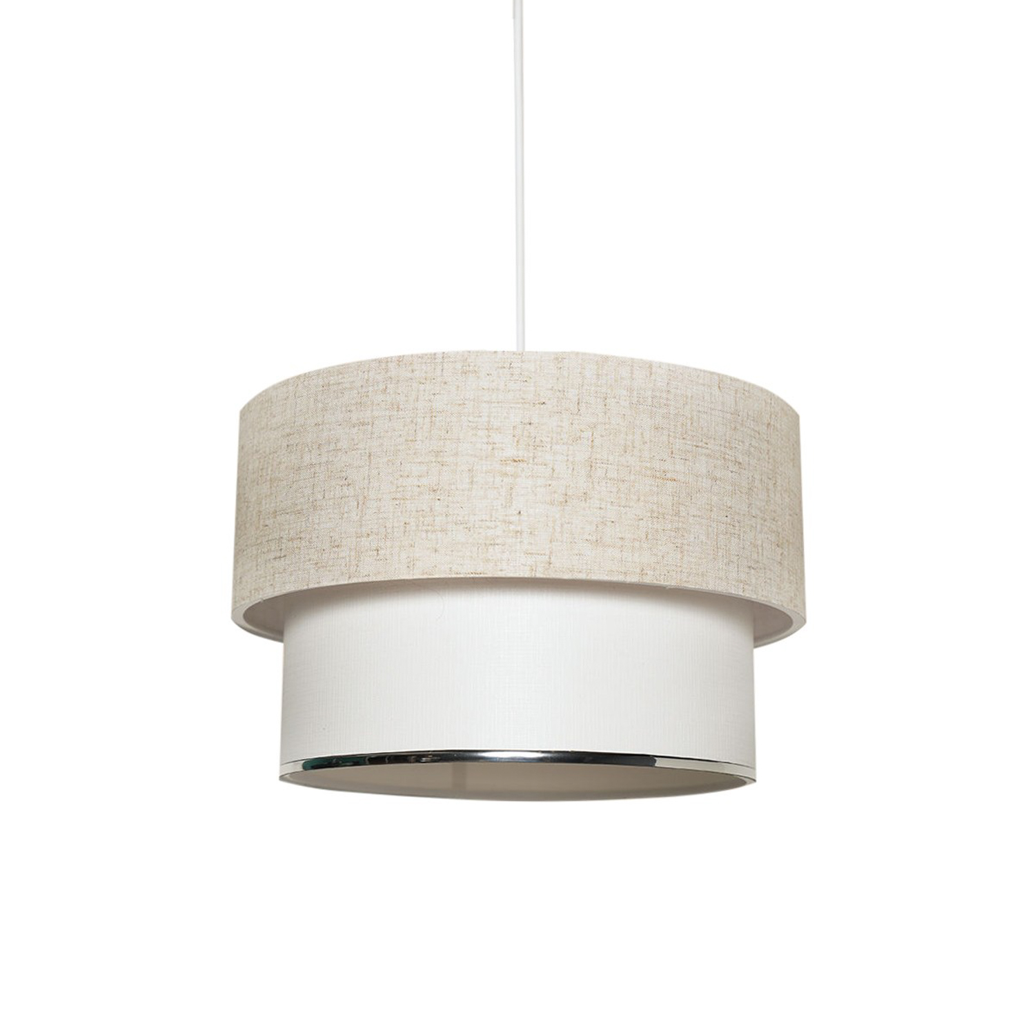 Lampadario 30 cm Spiral crema e bianco