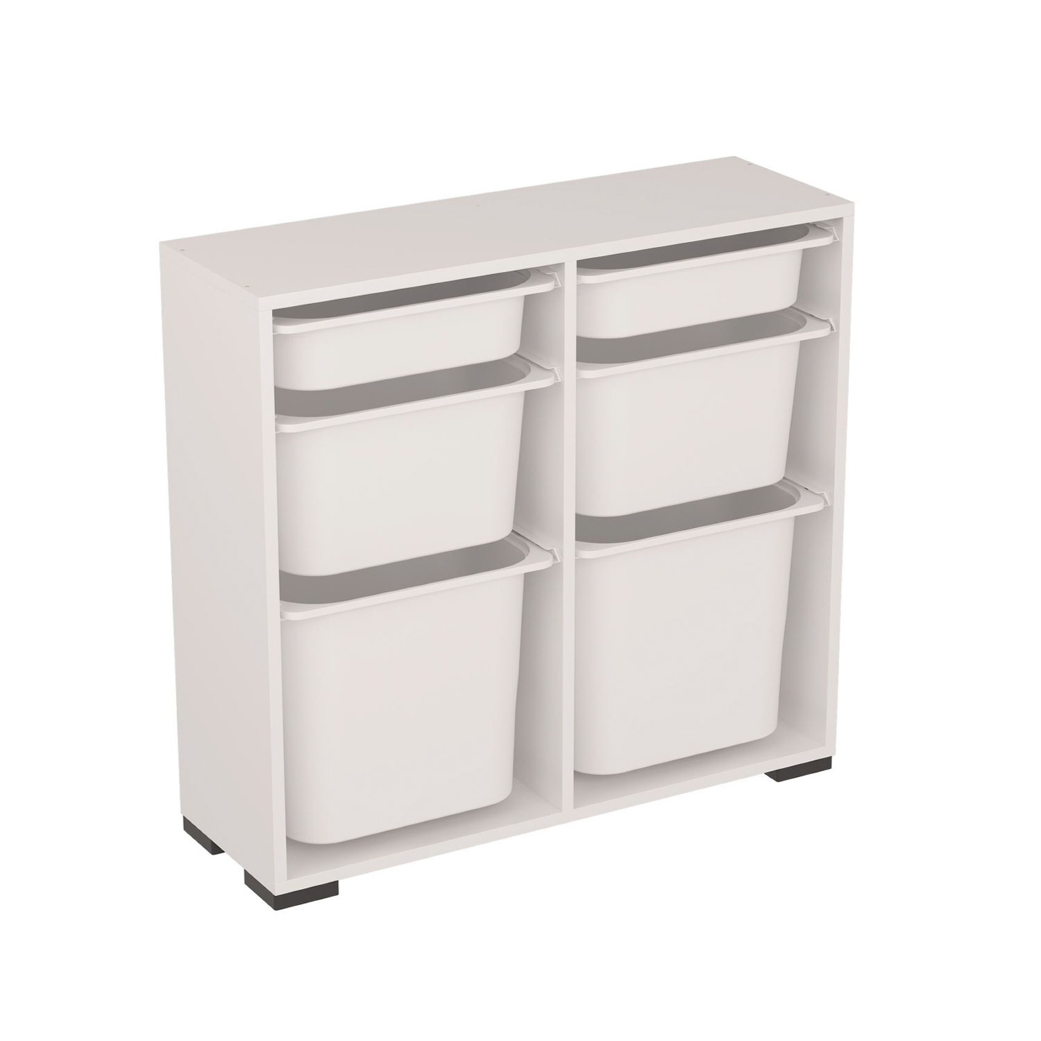 Cassettiera bianca con 6 cassetti