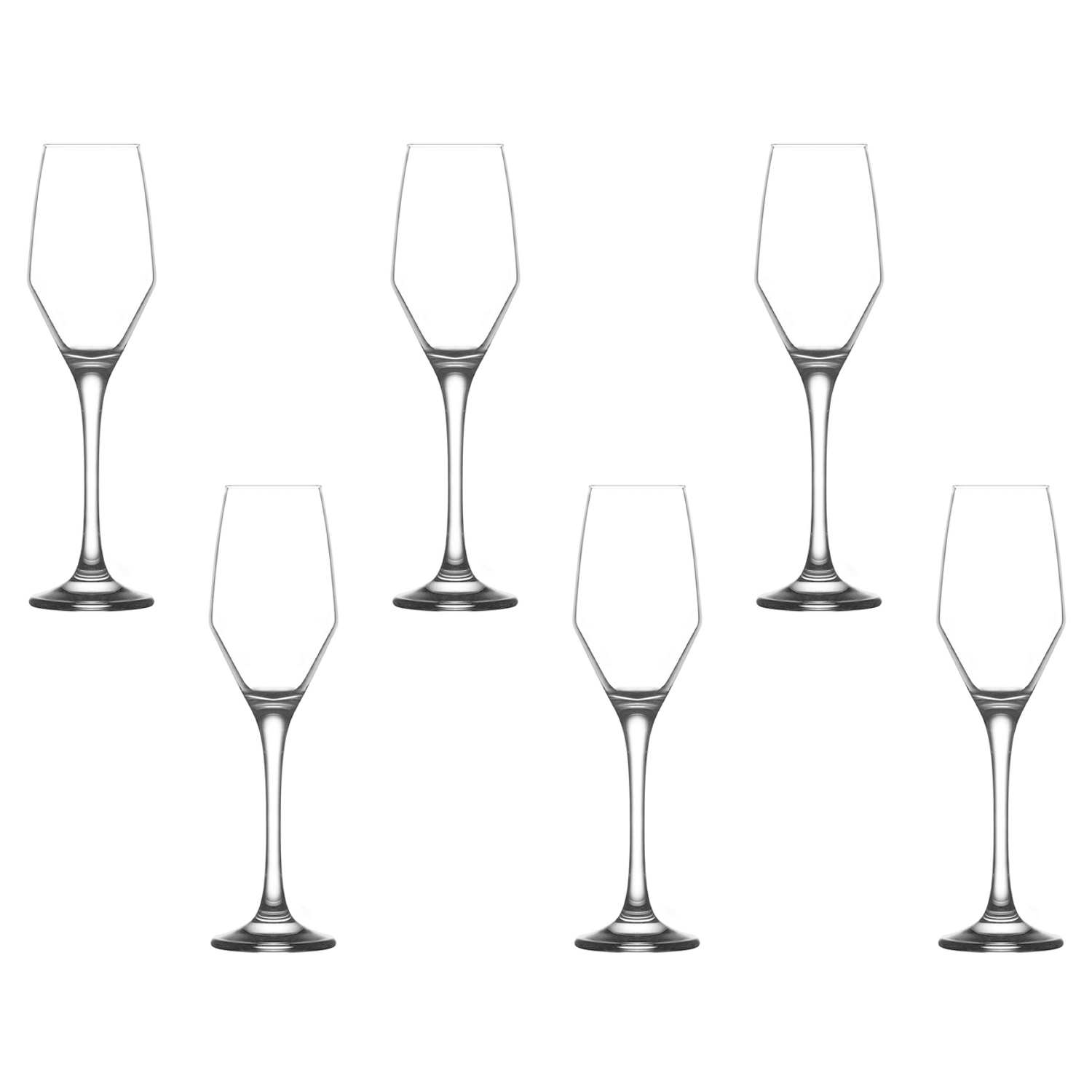 Set 6 calici spumante vetro 230 ml