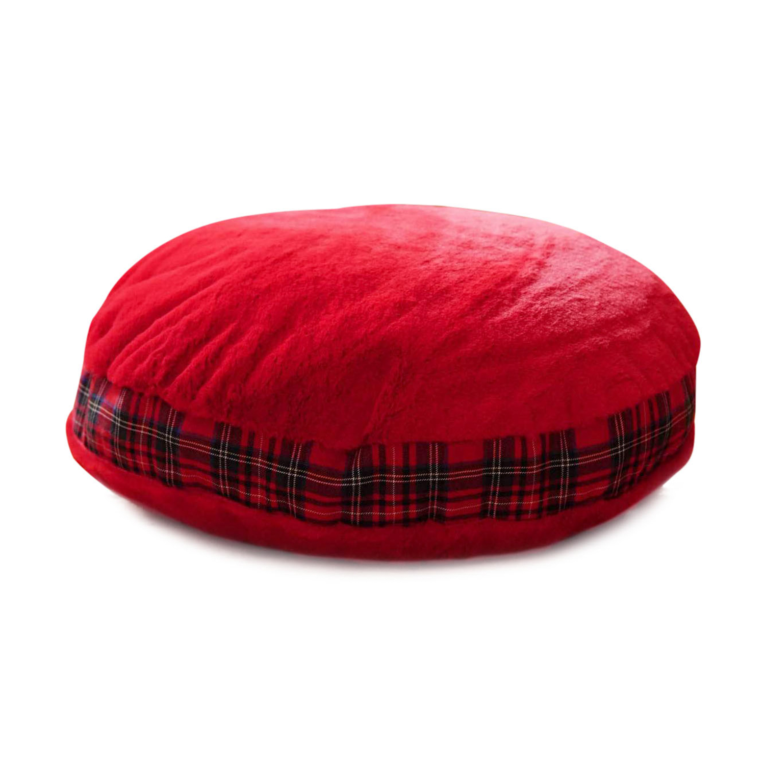 Cuscino natalizio peluche scozzese 51x18 cm