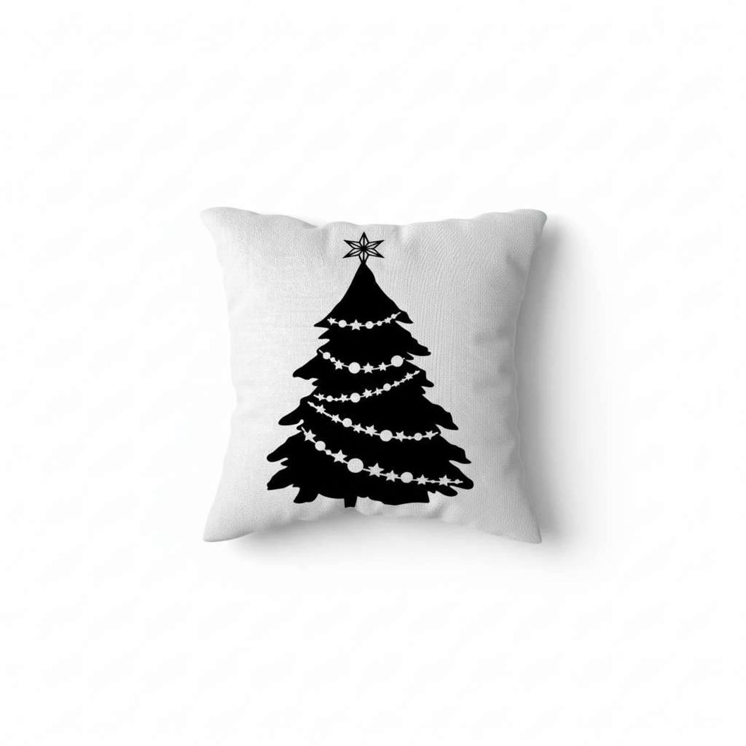 Cuscino bianco albero di Natale