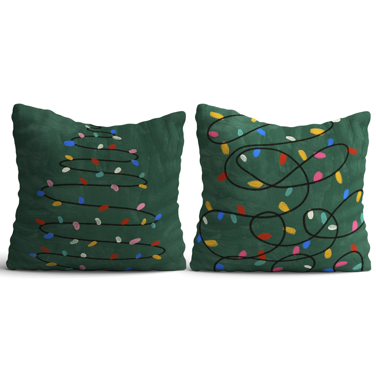 Set 2 federe cuscino natalizie albero Natale