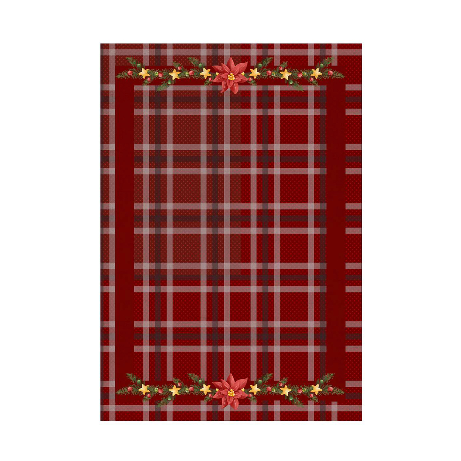 Tovaglia scozzese natalizia 140x140 cm