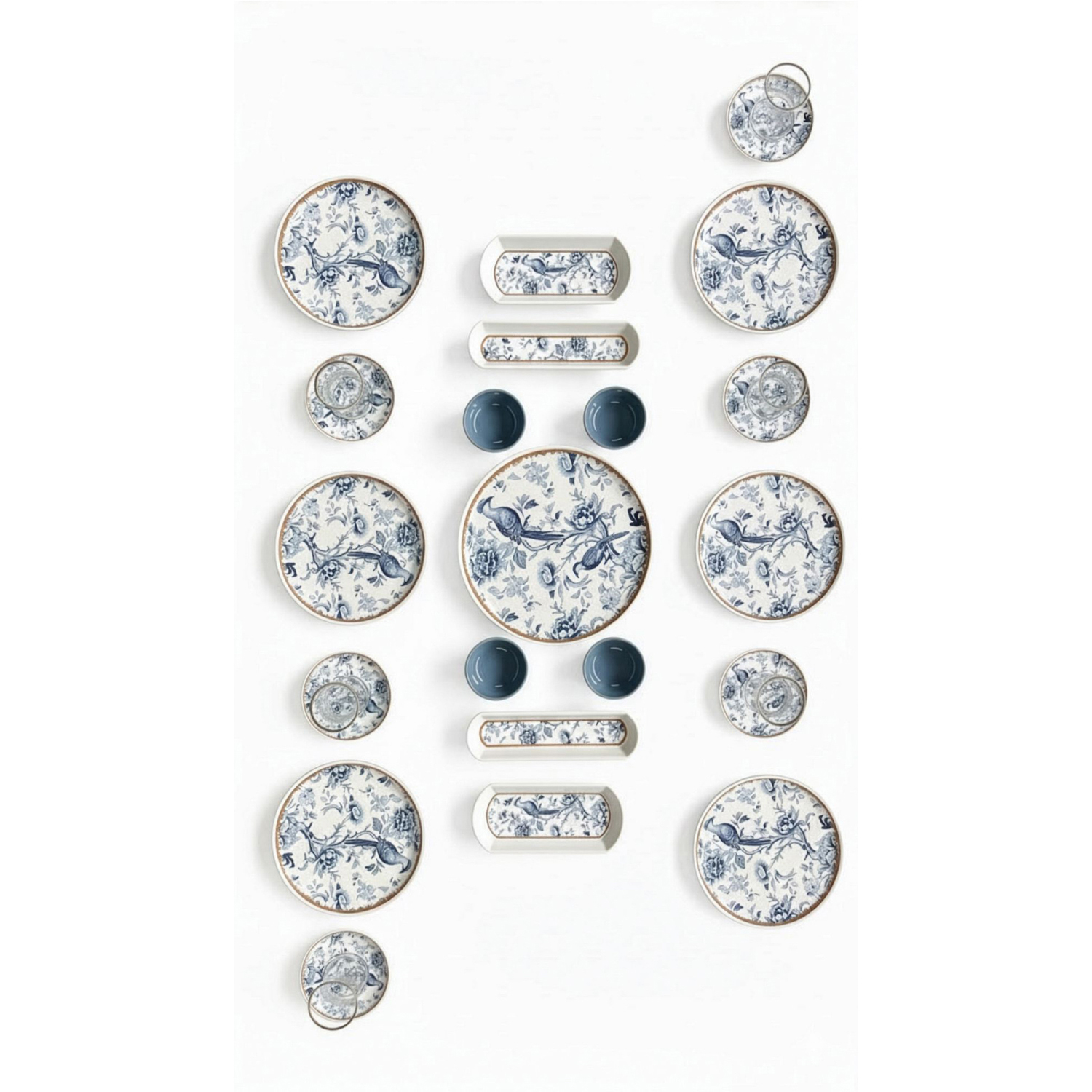 Set 21 piatti blue bird