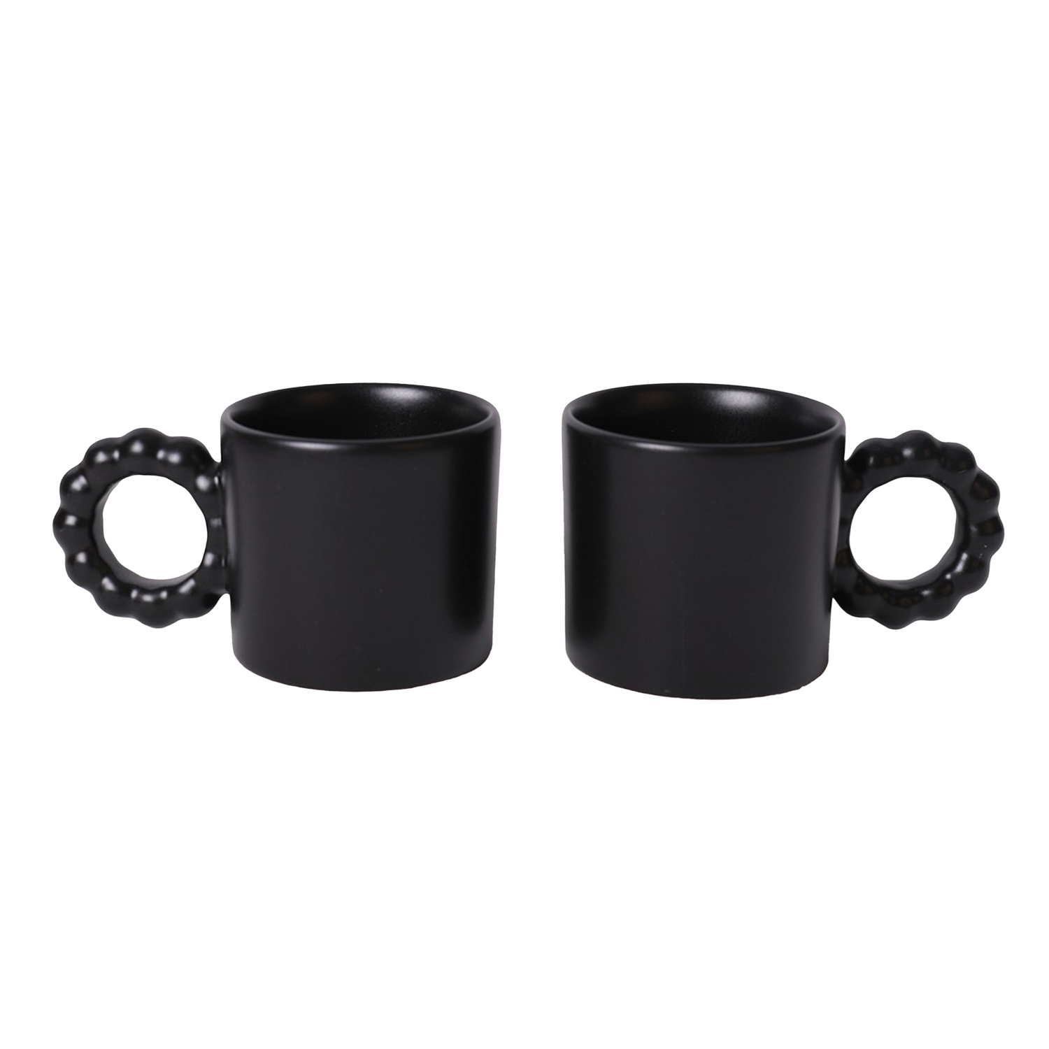 Set 2 tazze nere opache