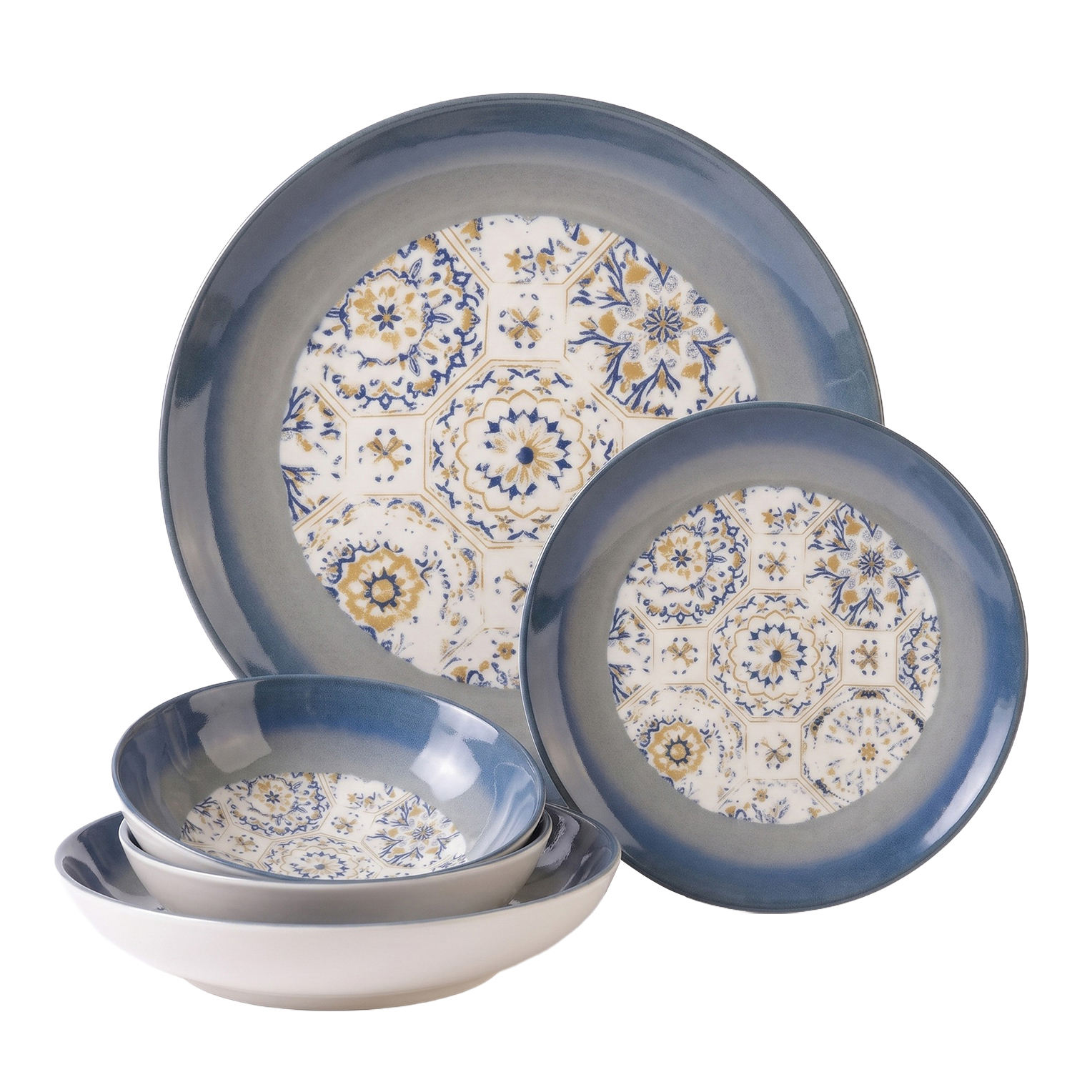 Set 24 piatti Maiolica