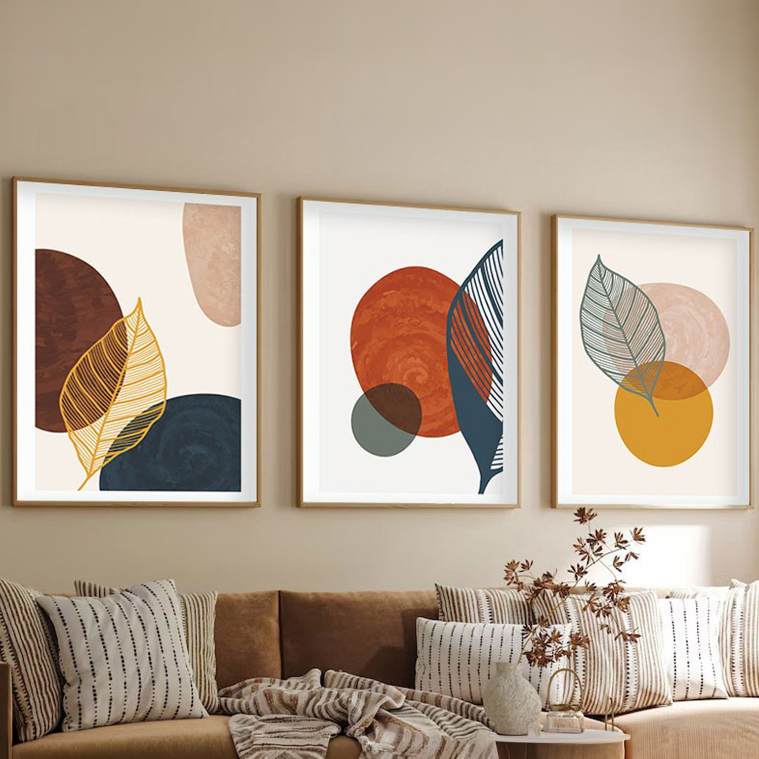 Set 3 quadri Geometric