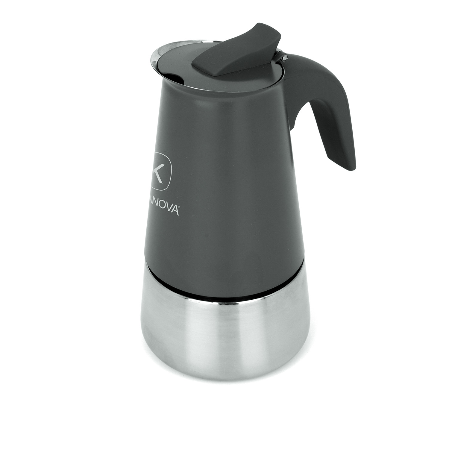 Caffettiera induzione 4 tazze grigia