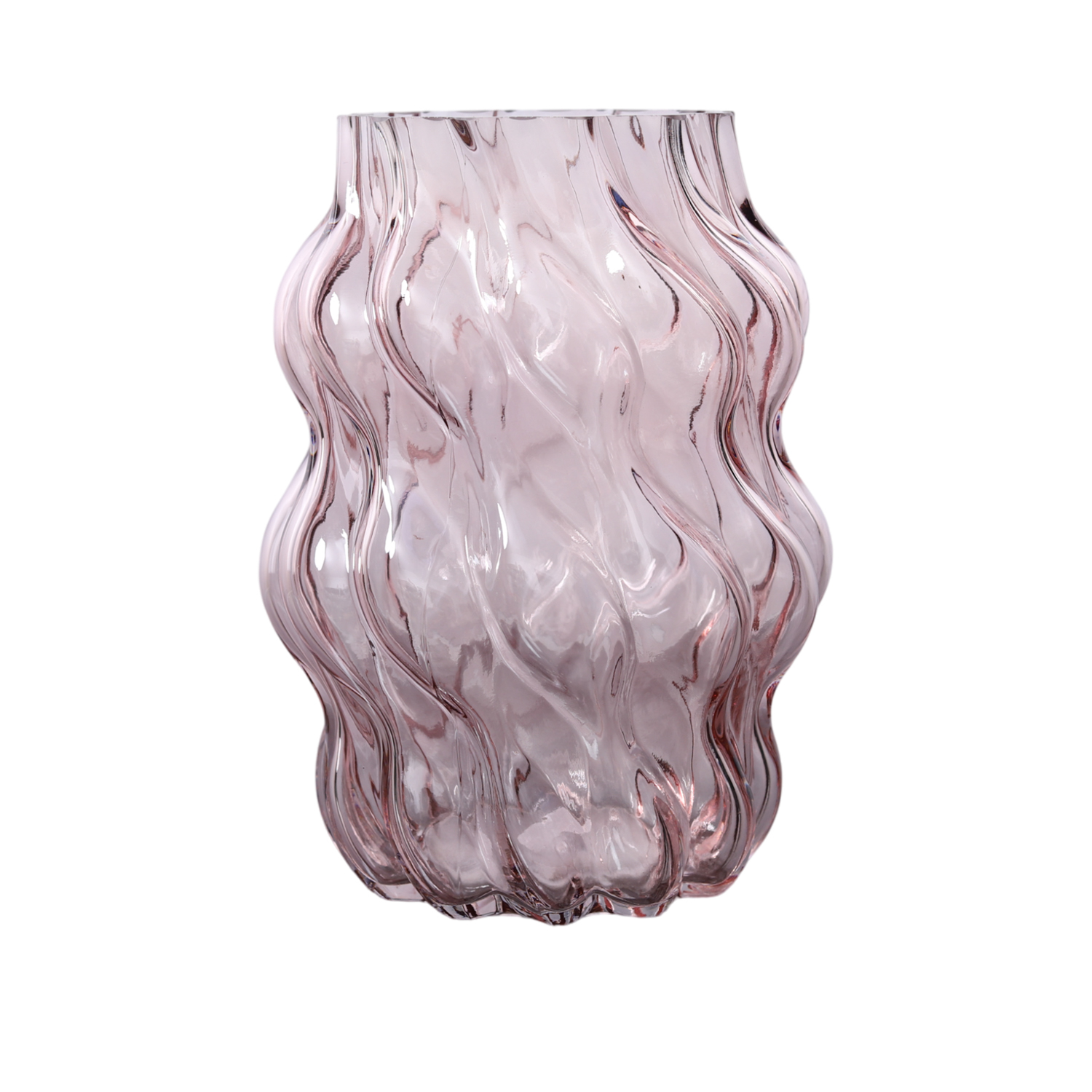 Vaso arredo vetro 24 cm rosa
