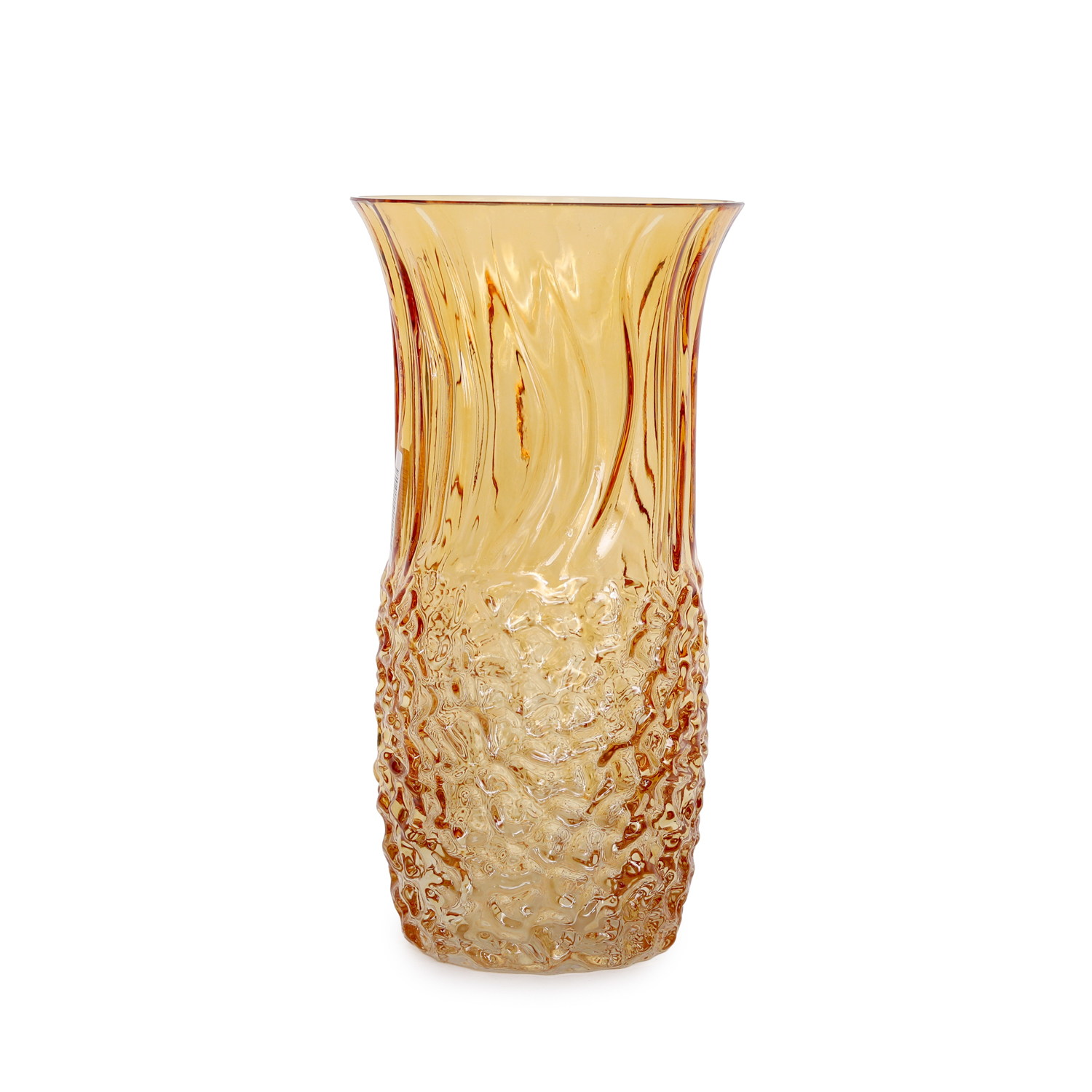 Vaso arredo vetro ambra 25 cm