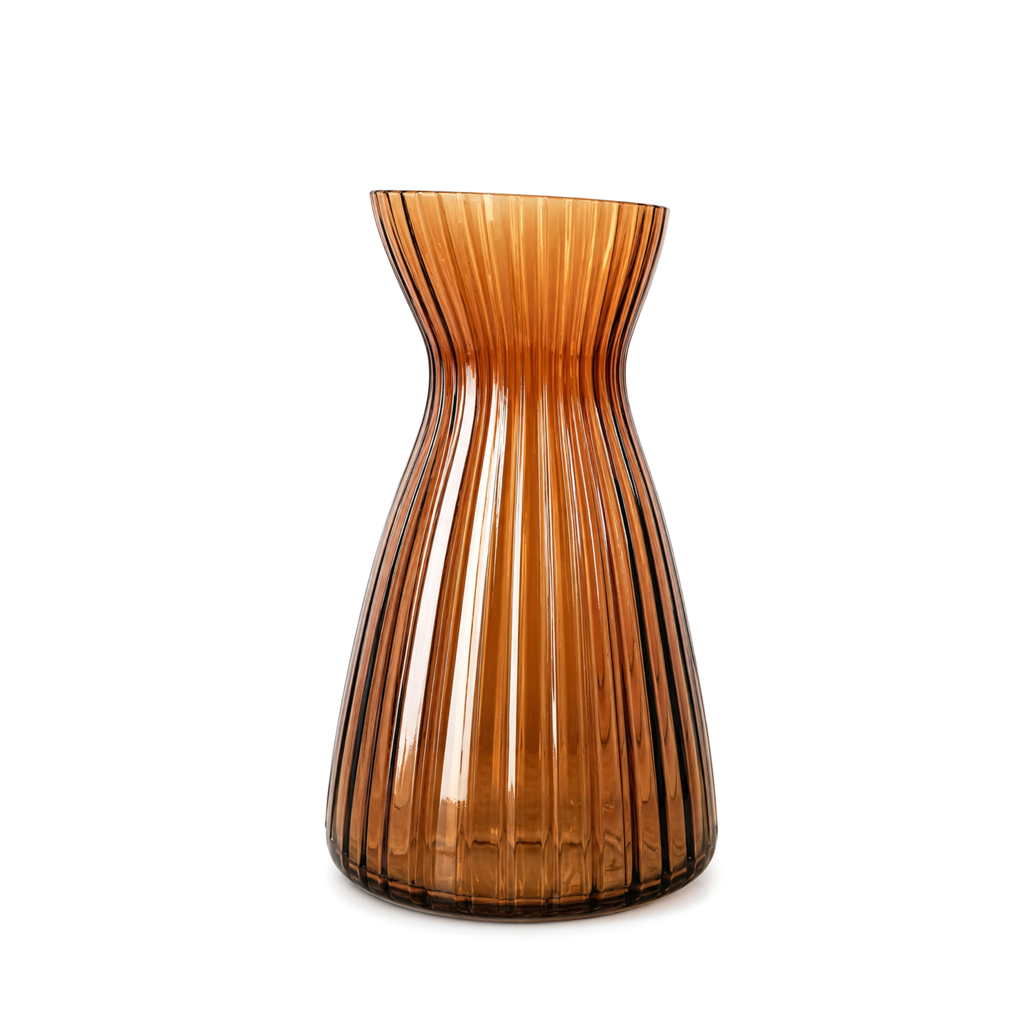 Vaso arredo vetro ambra 23,5 cm