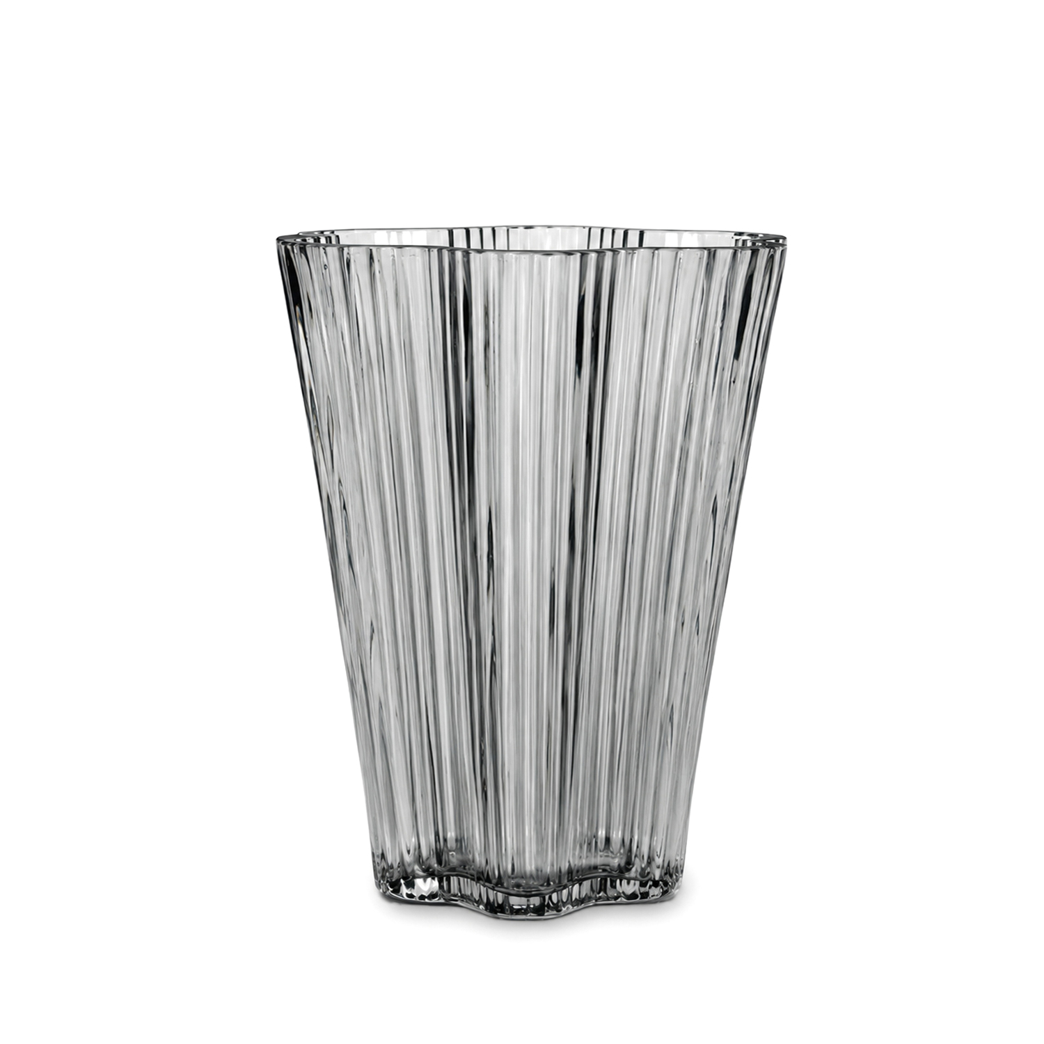 Vaso arredo vetro grigio 20 cm