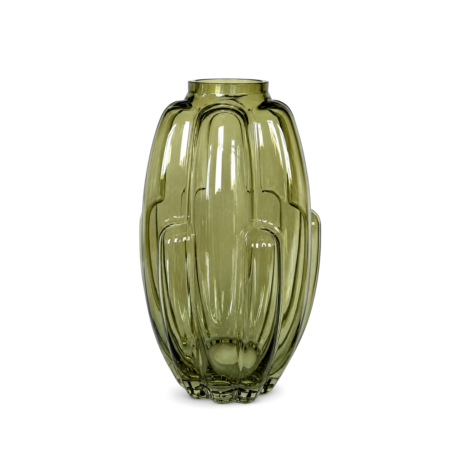 Vaso arredo vetro verde 24,5 cm
