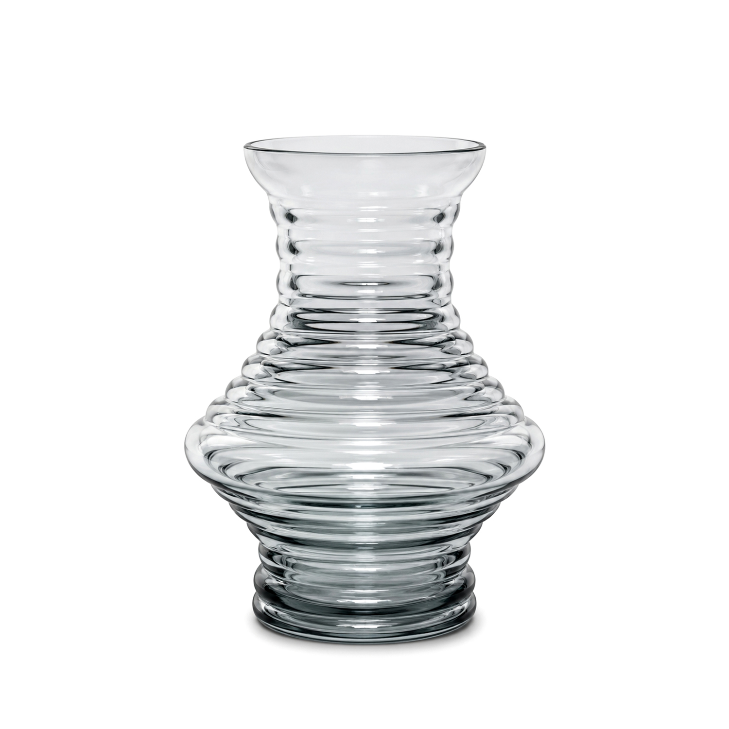 Vaso arredo vetro grigio 25 cm
