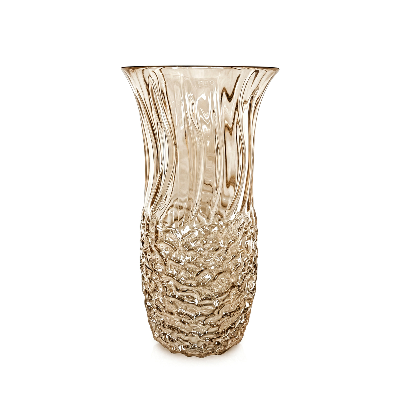 Vaso arredo vetro rosa chiaro 30 cm