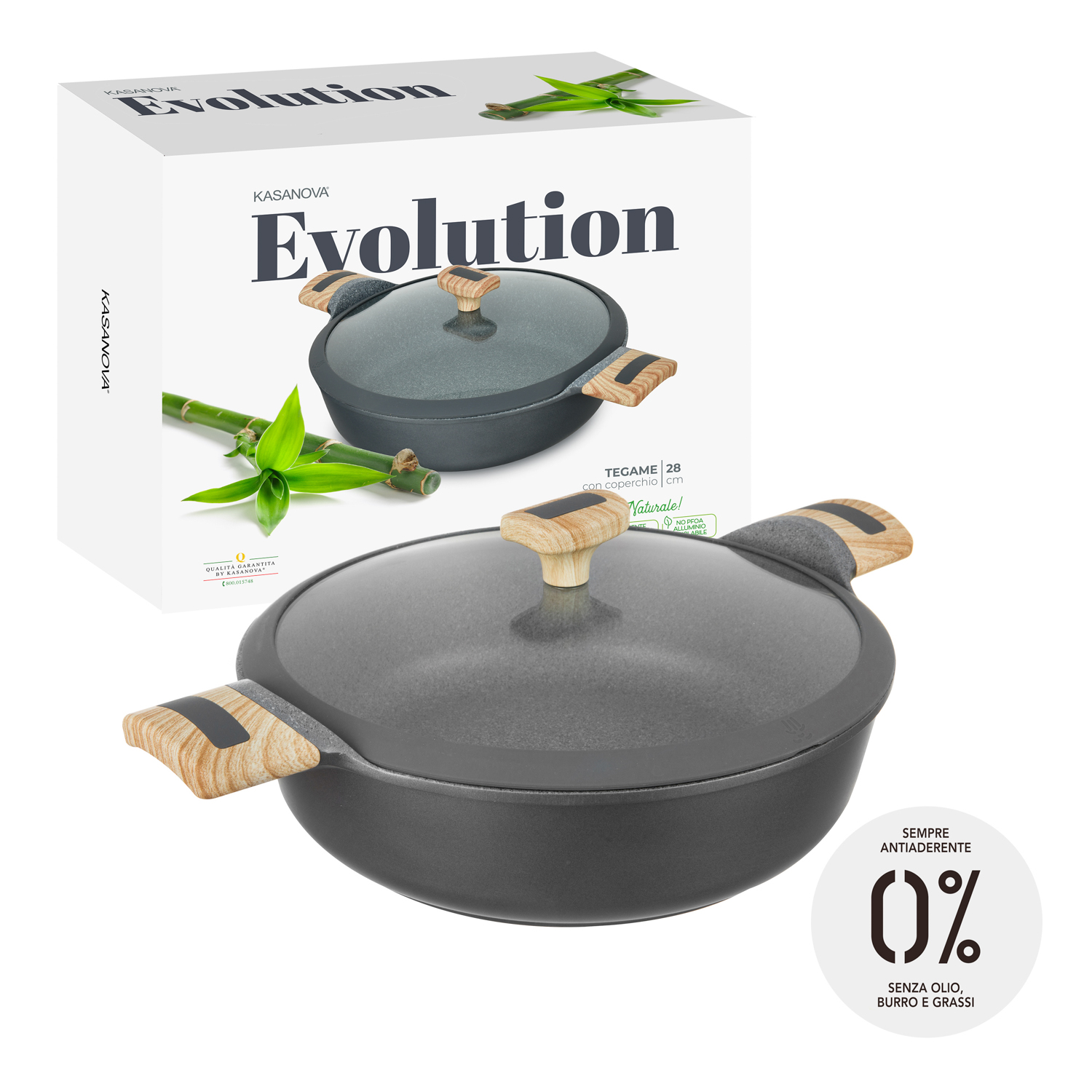 Tegame 28 cm con coperchio Evolution