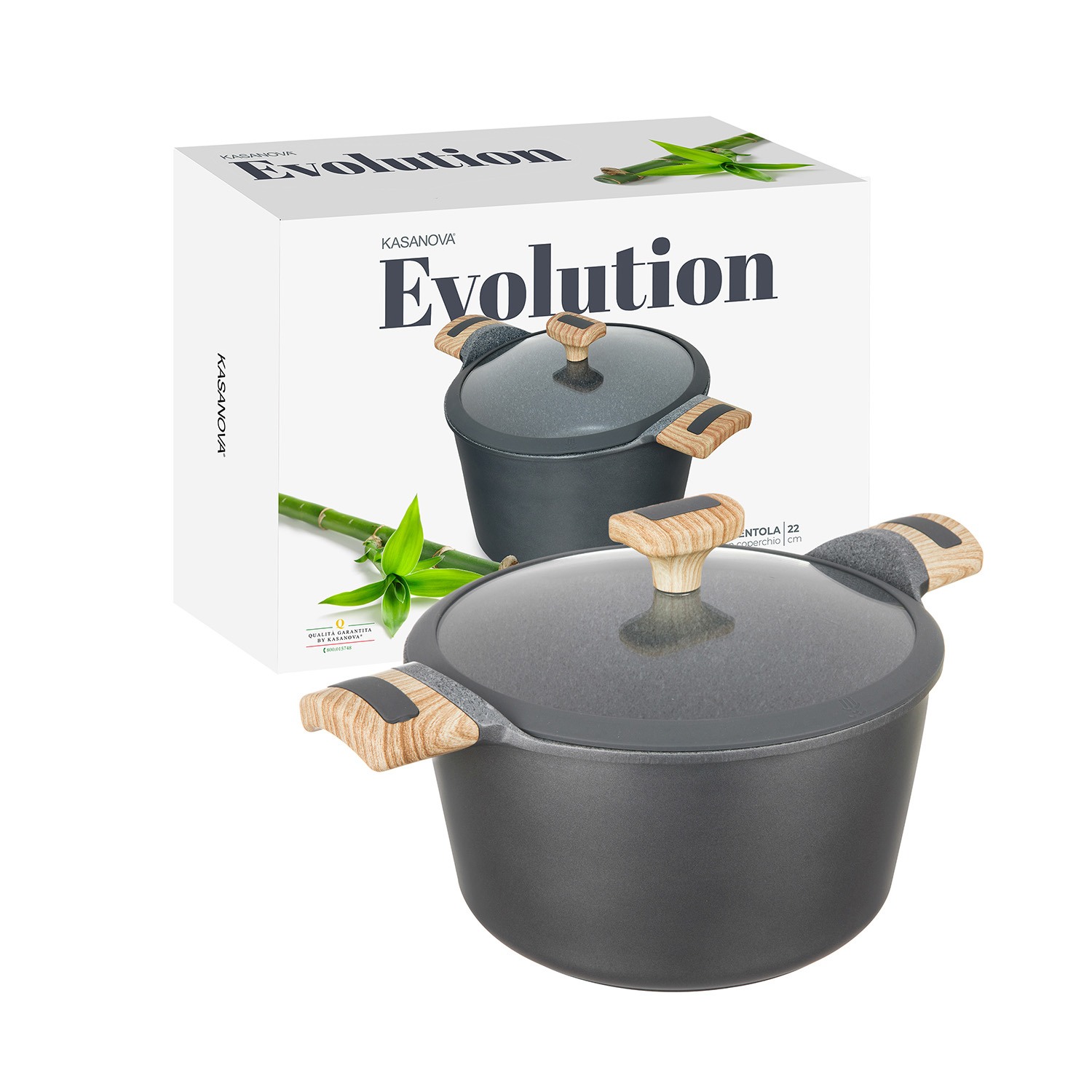 Pentola 22 Cm Con Coperchio Evolution