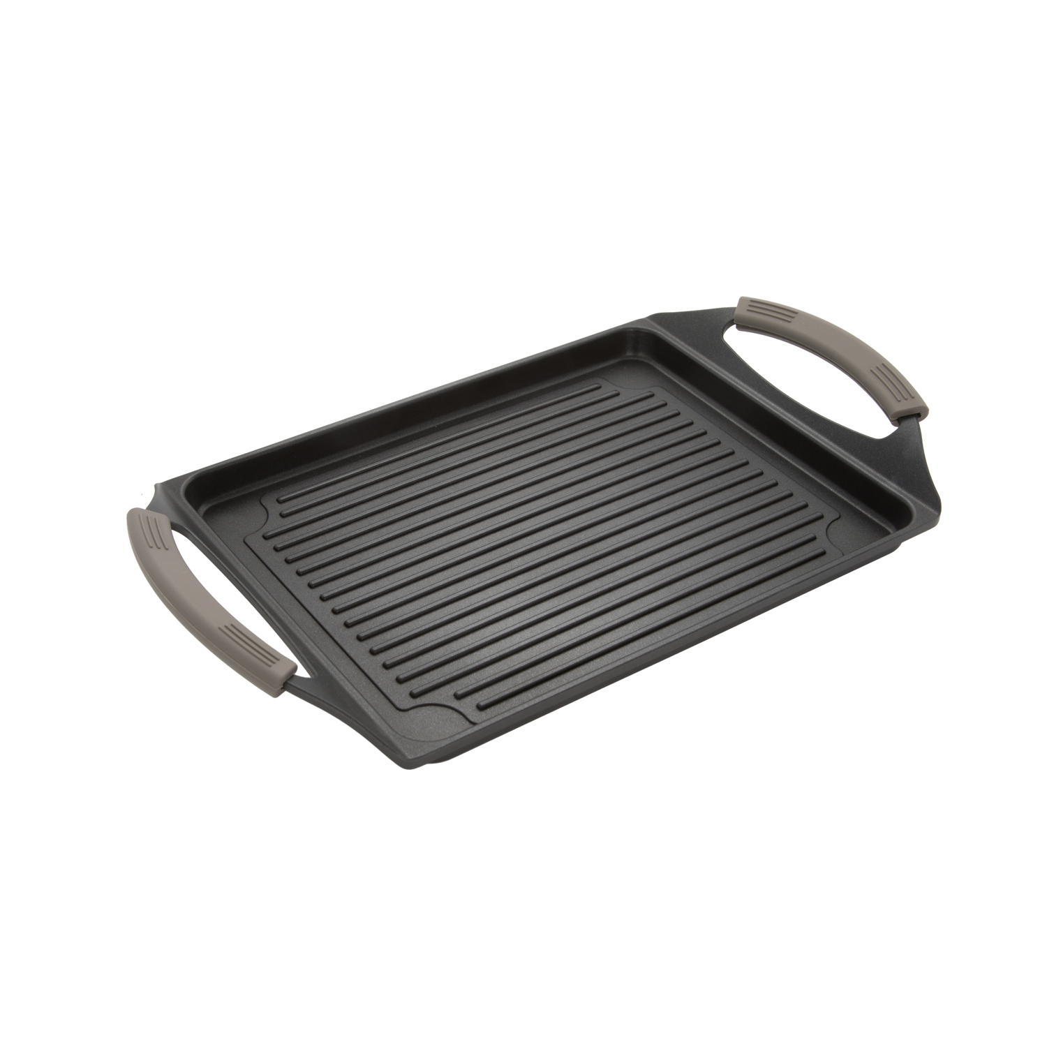 Piastra antiaderente 45x27 cm manici in silicone