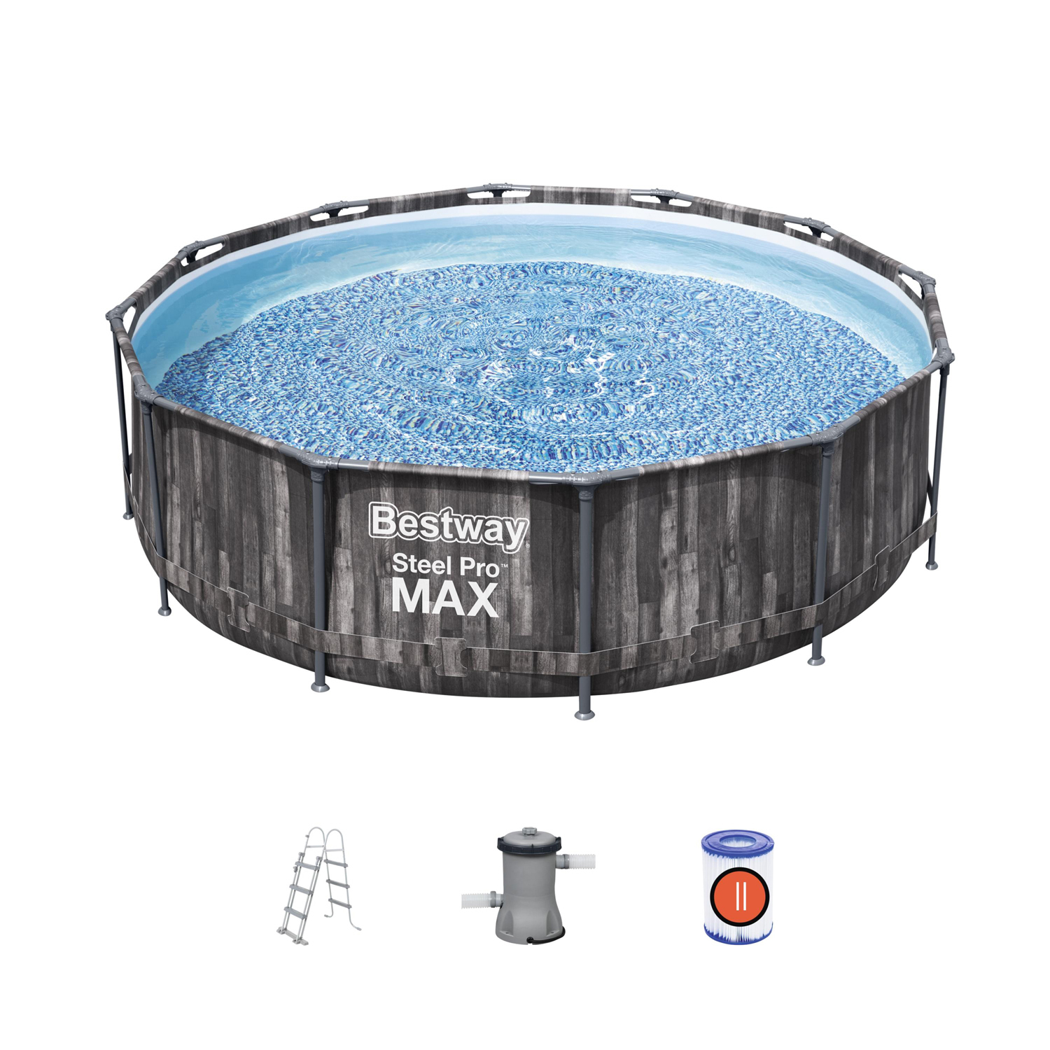 Piscina fuori terra Steel Pro Max Bestway rotonda, 366x100 cm