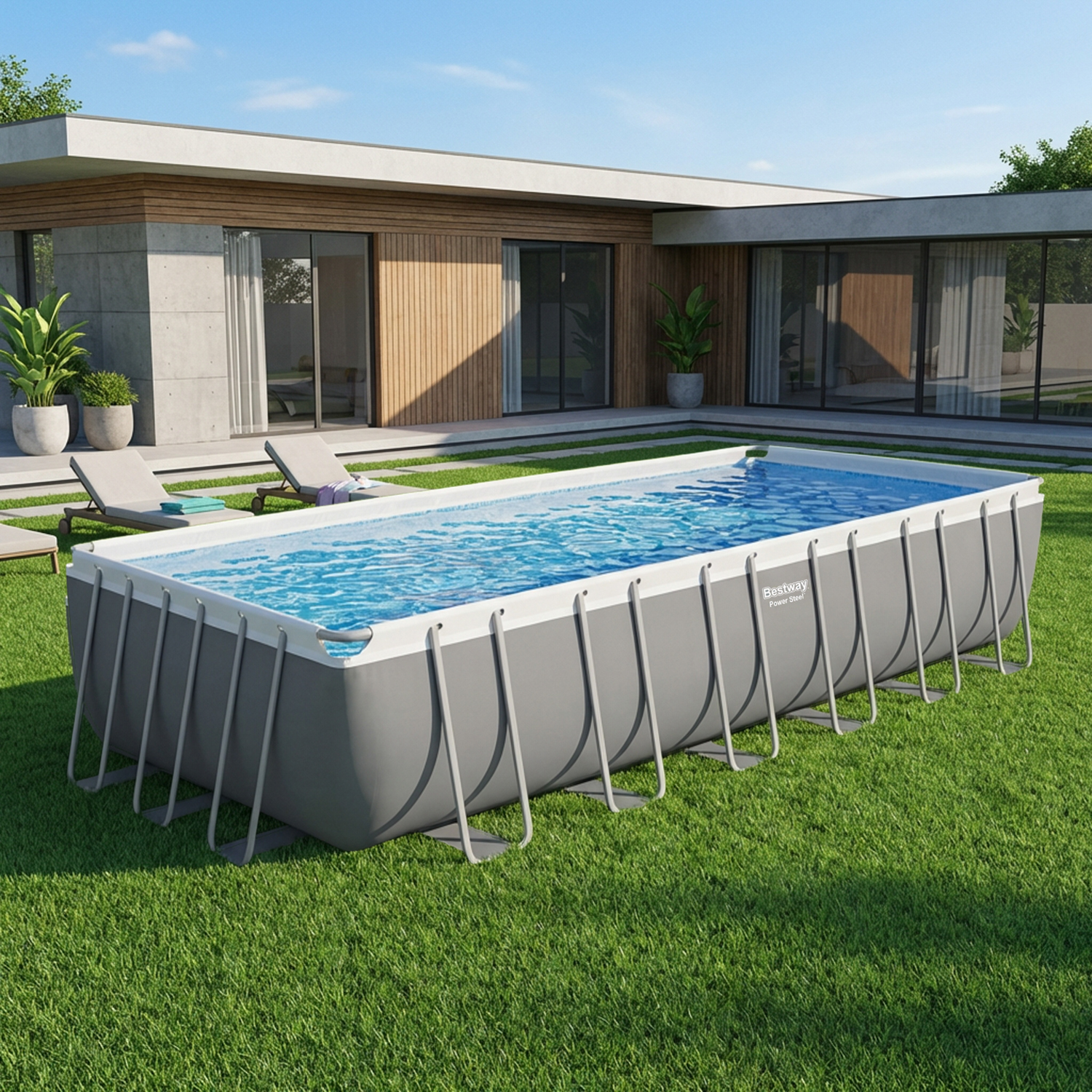 Piscina fuori terra 732x366x132 cm Power Steel Frame Bestway