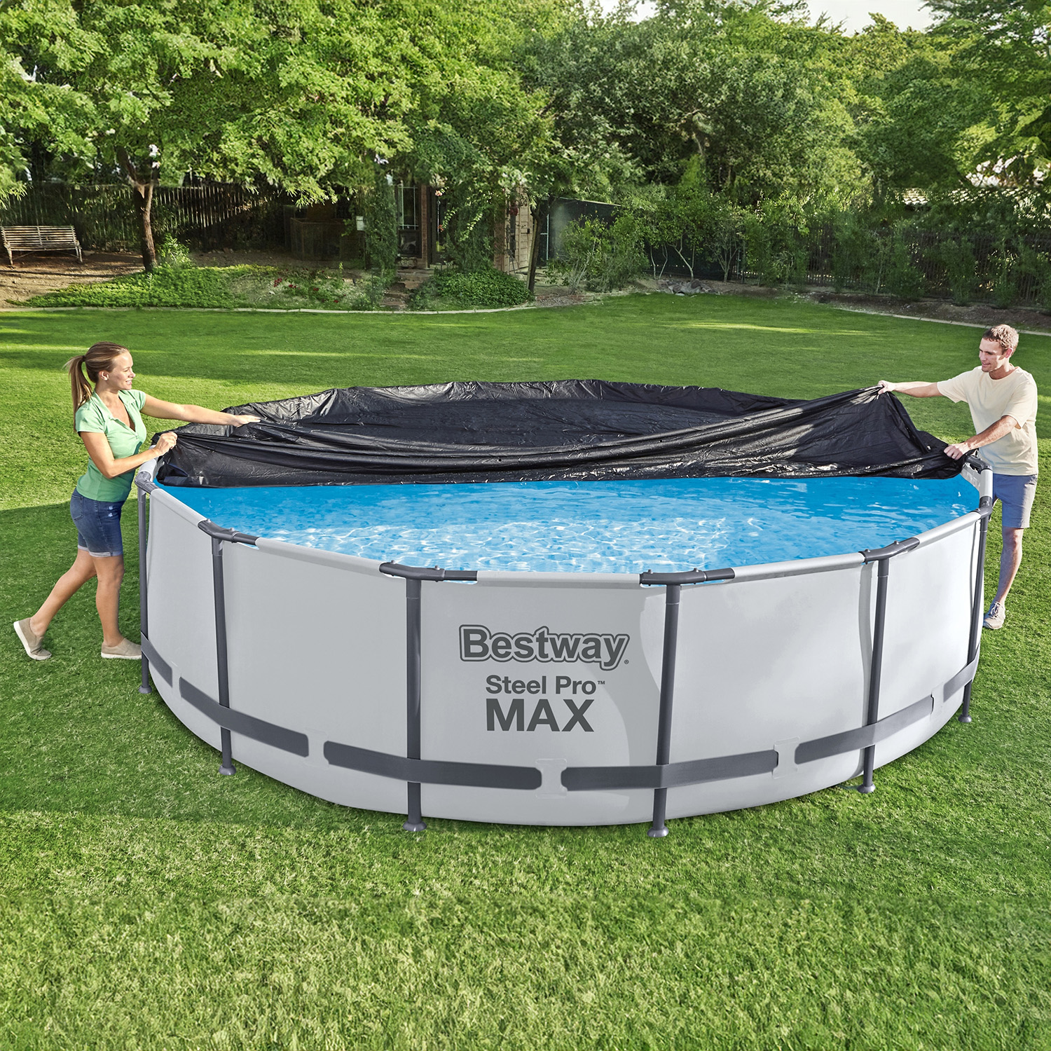 Bestway Copertura Piscina Rotonda 366 Cm No Colore