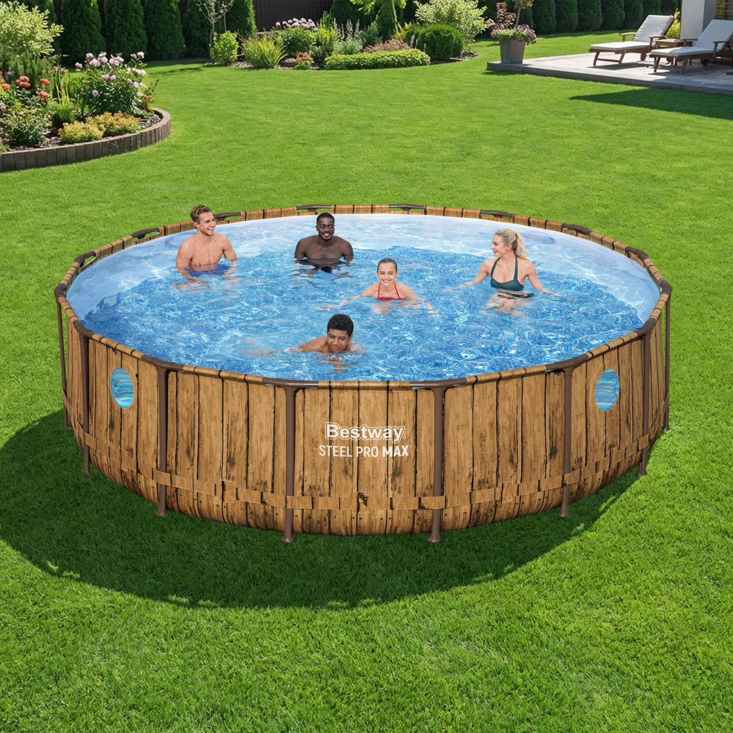 Piscina fuori terra rotonda 488x122 cm Steel Pro Max Bestway