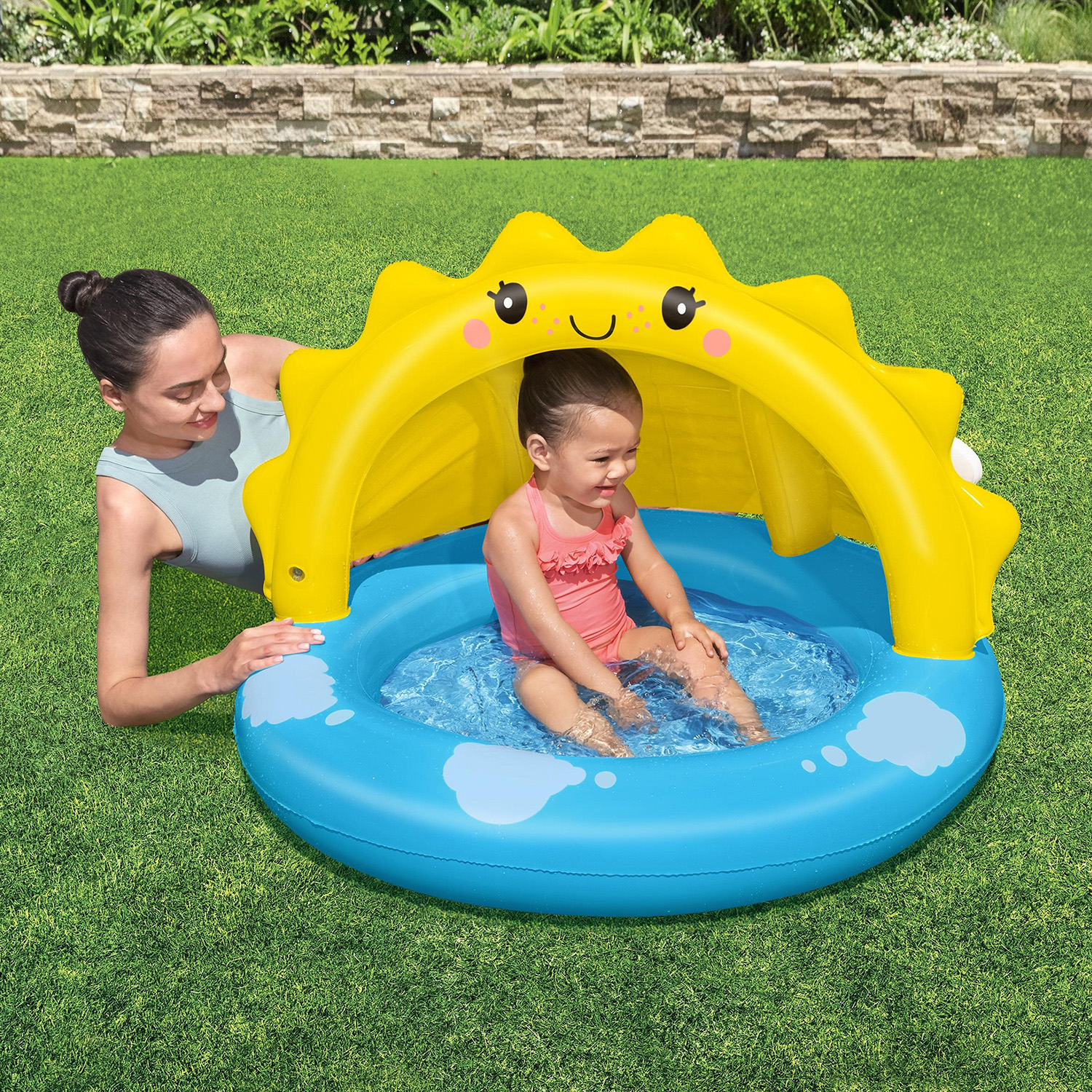 Piscina per bambini 101x97x71 cm con parasole Sunny Days