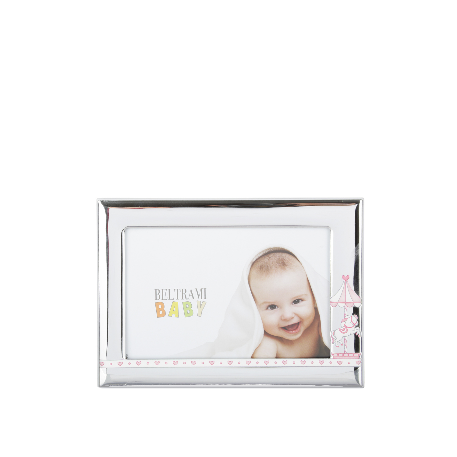 Portafoto bimba Giostrina foto 10x15 cm Beltrami con argento Miro Silver