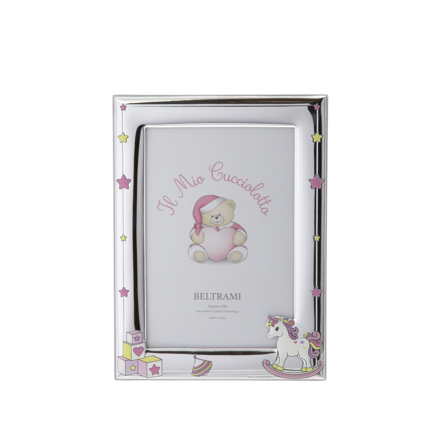 Portafoto cavallino foto 10x15 cm con argento Miro Silver