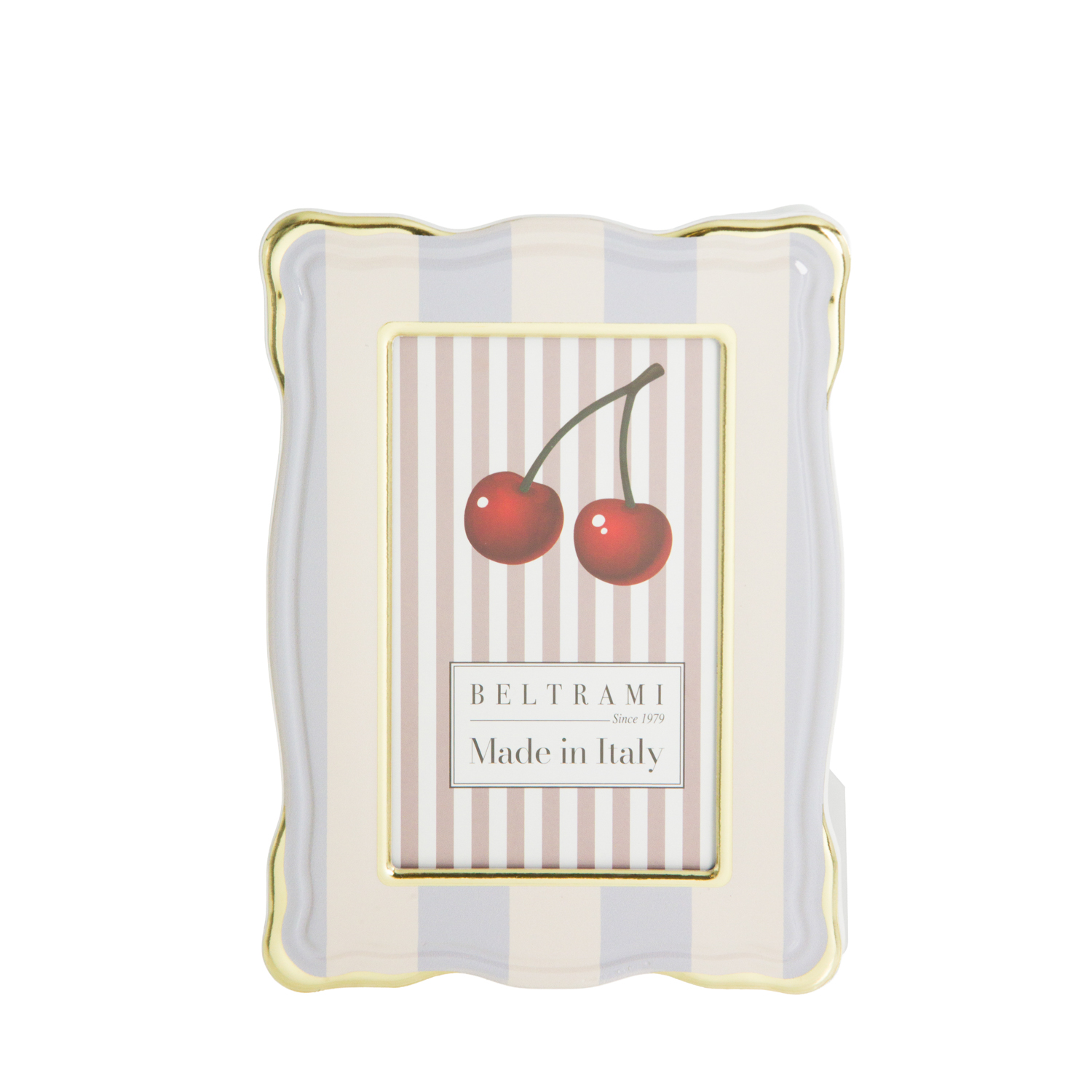 Portafoto 10x15 cm Summer legno celeste bordo dorato