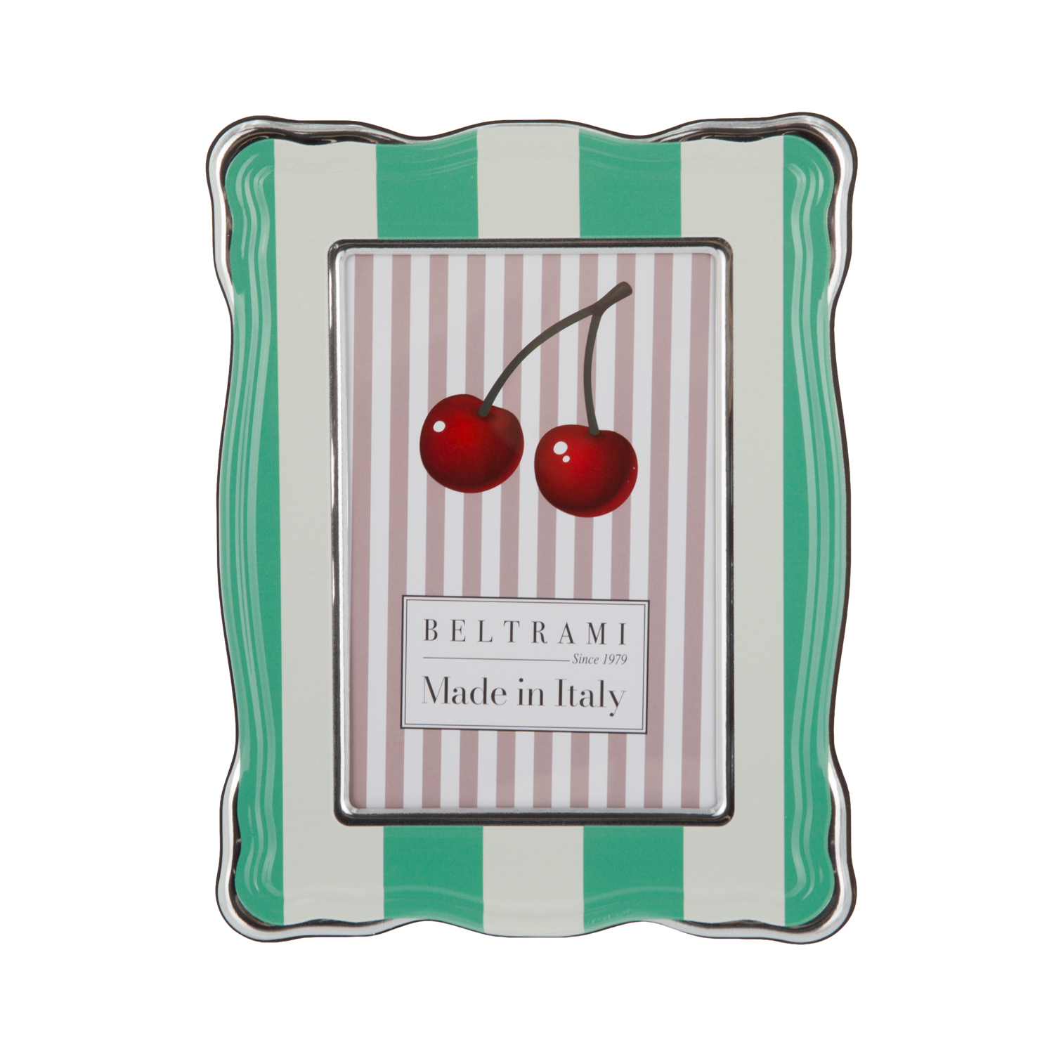 Portafoto 13x18 cm Summer legno verde bordo argento