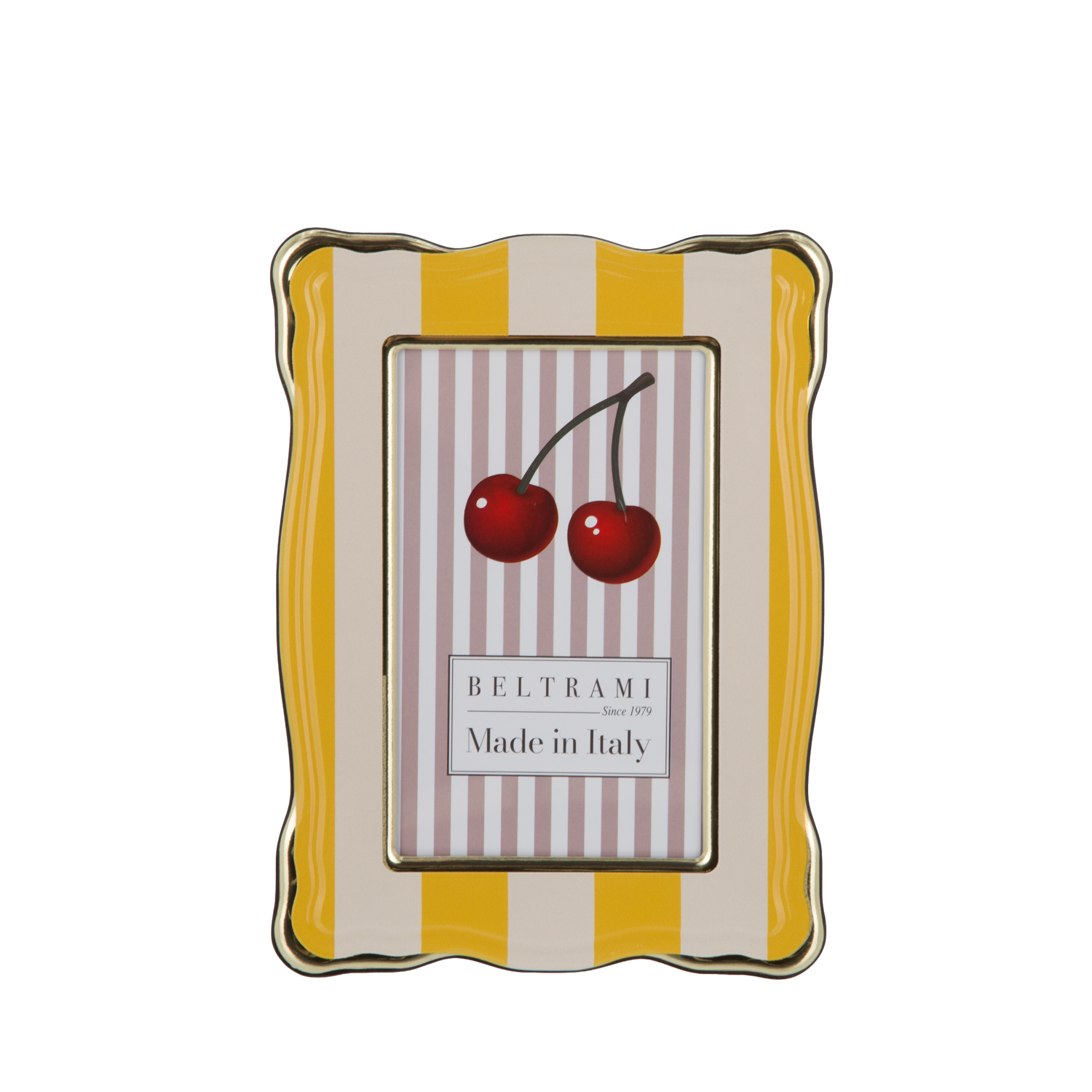 Portafoto 10x15 cm Summer legno giallo bordo oro