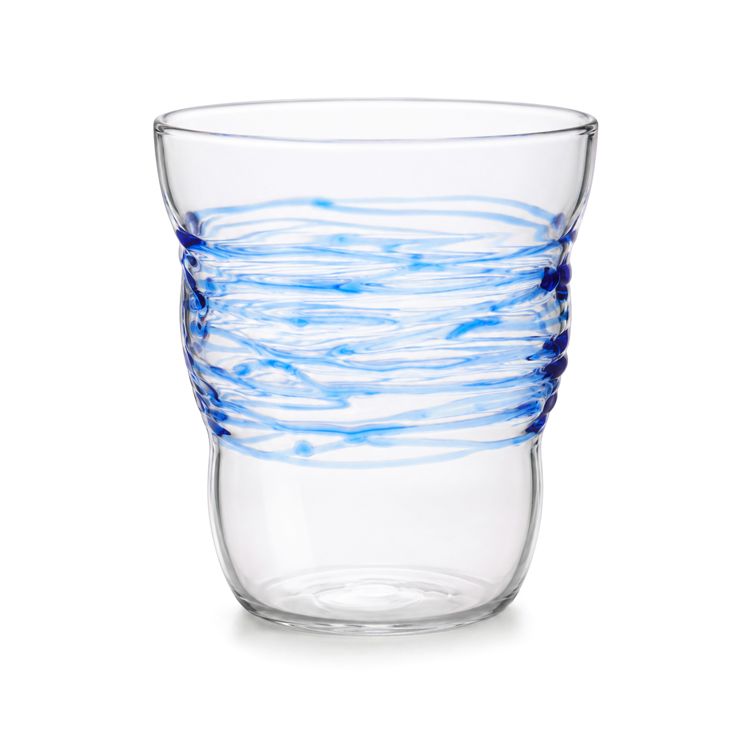 Bicchiere acqua borosilicato blu 400 ml Lines